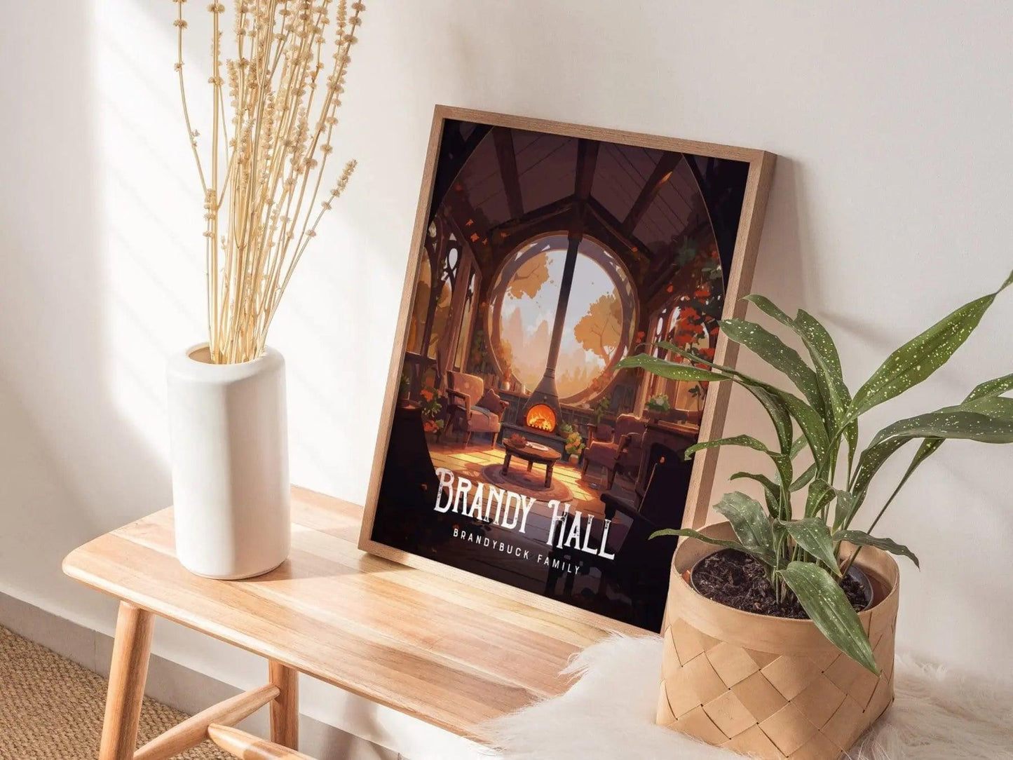 Brandy Hall Brandybuck Framed Wall Art | Lord Of The Rings Poster, Hobbit House Middle Earth Print, Tolkien Set Cottagecore LOTR Home Decor - Swell Scenes
