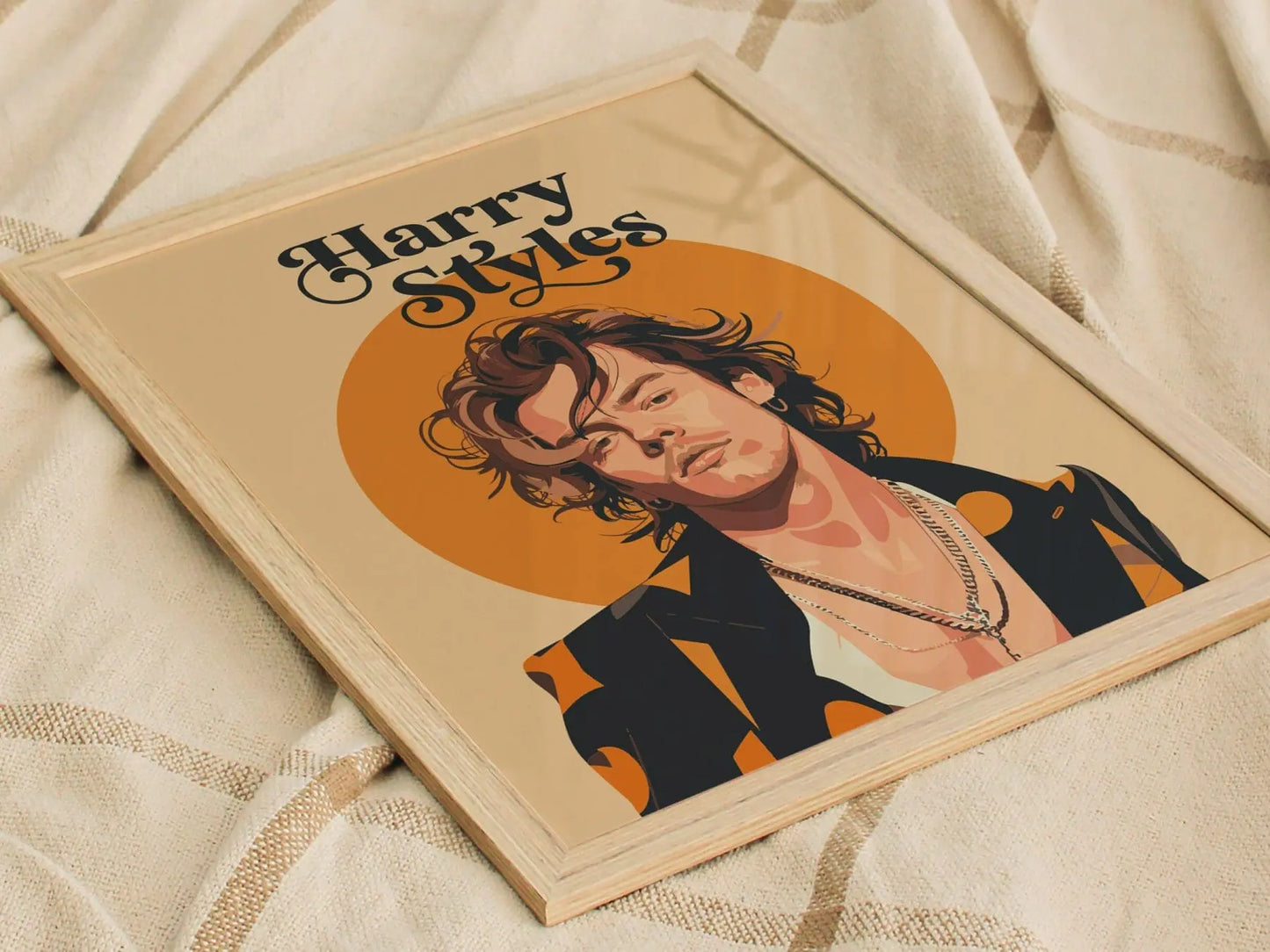 Harry Styles Wall Art Poster | One Direction Pop Star Style Icon Fan Framed Print Minimal Design Musician Artist Portrait Home Decor Gift - Swell Scenes