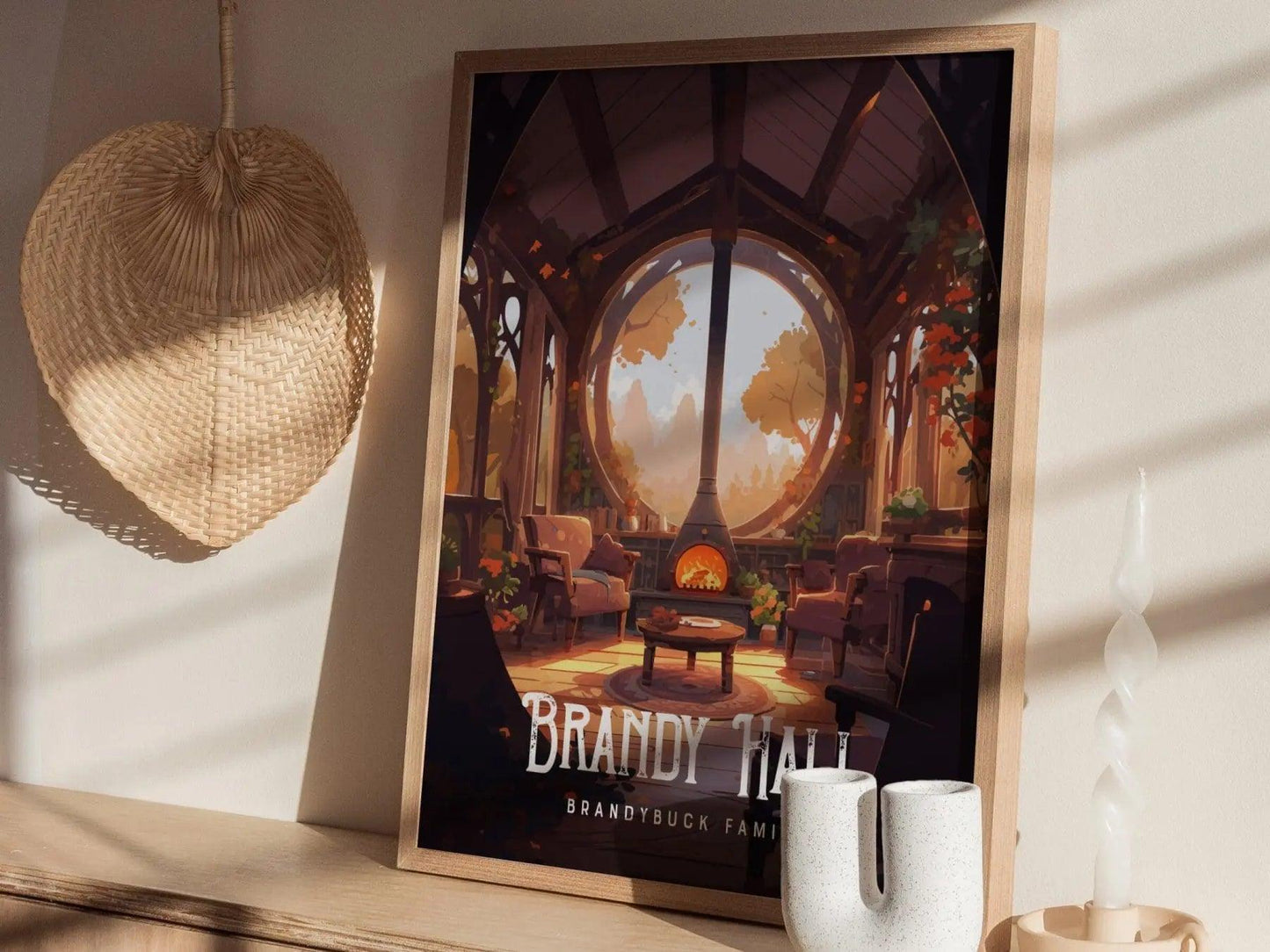 Brandy Hall Brandybuck Framed Wall Art | Lord Of The Rings Poster, Hobbit House Middle Earth Print, Tolkien Set Cottagecore LOTR Home Decor - Swell Scenes