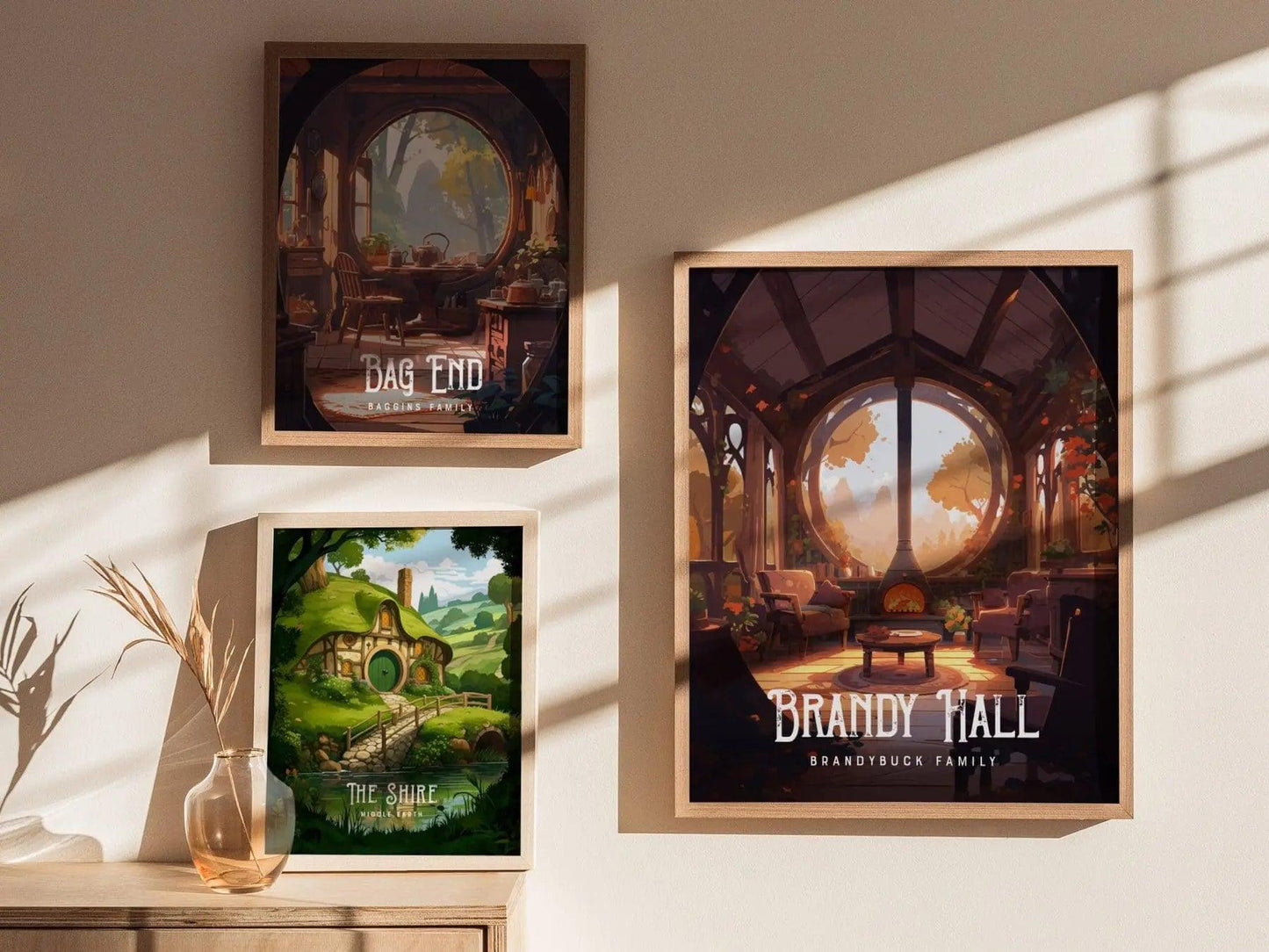 Brandy Hall Brandybuck Framed Wall Art | Lord Of The Rings Poster, Hobbit House Middle Earth Print, Tolkien Set Cottagecore LOTR Home Decor - Swell Scenes