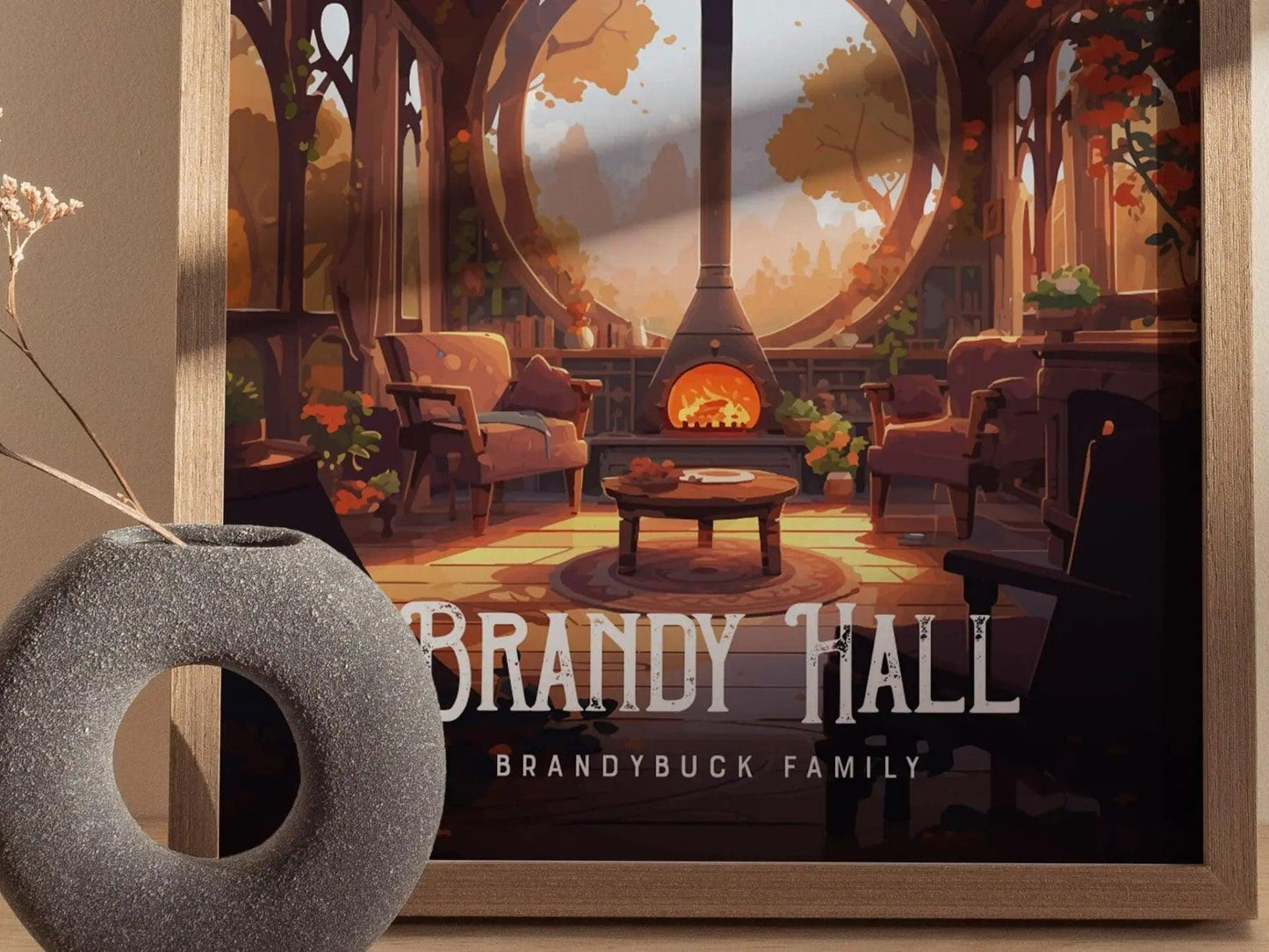 Brandy Hall Brandybuck Framed Wall Art | Lord Of The Rings Poster, Hobbit House Middle Earth Print, Tolkien Set Cottagecore LOTR Home Decor - Swell Scenes