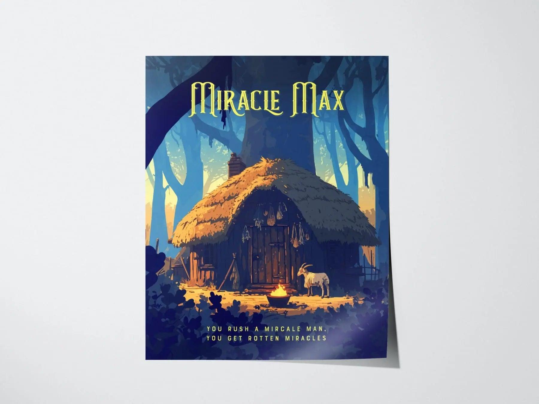 Miracle Max, Princess Bride Collection, Framed Wall Art | Witchy Movie Poster Print Classic Fantasy Home Office Decor Gift Set 80s Nostalgia - Swell Scenes
