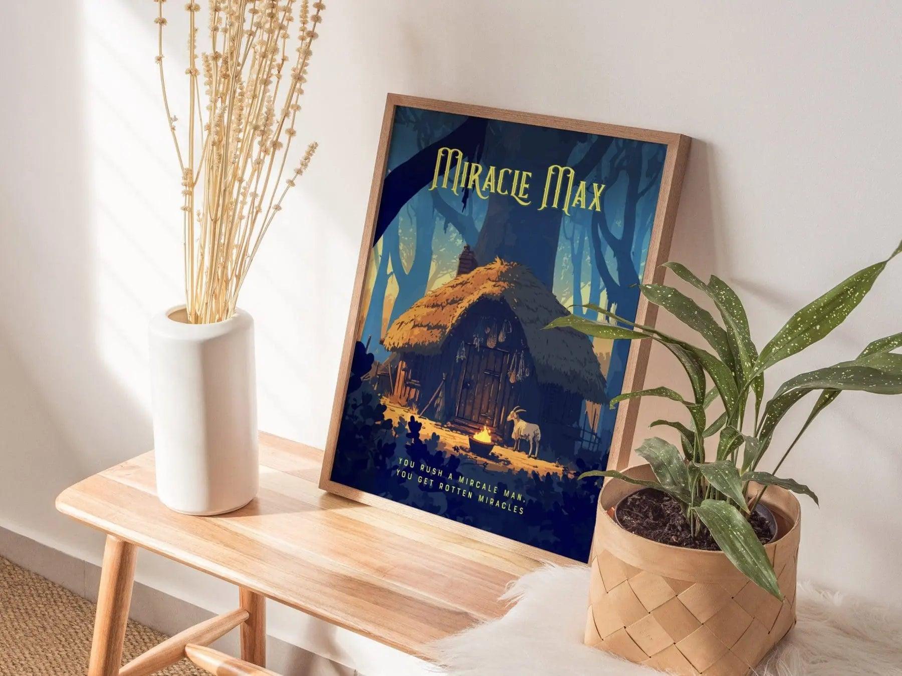 Miracle Max, Princess Bride Collection, Framed Wall Art | Witchy Movie Poster Print Classic Fantasy Home Office Decor Gift Set 80s Nostalgia - Swell Scenes