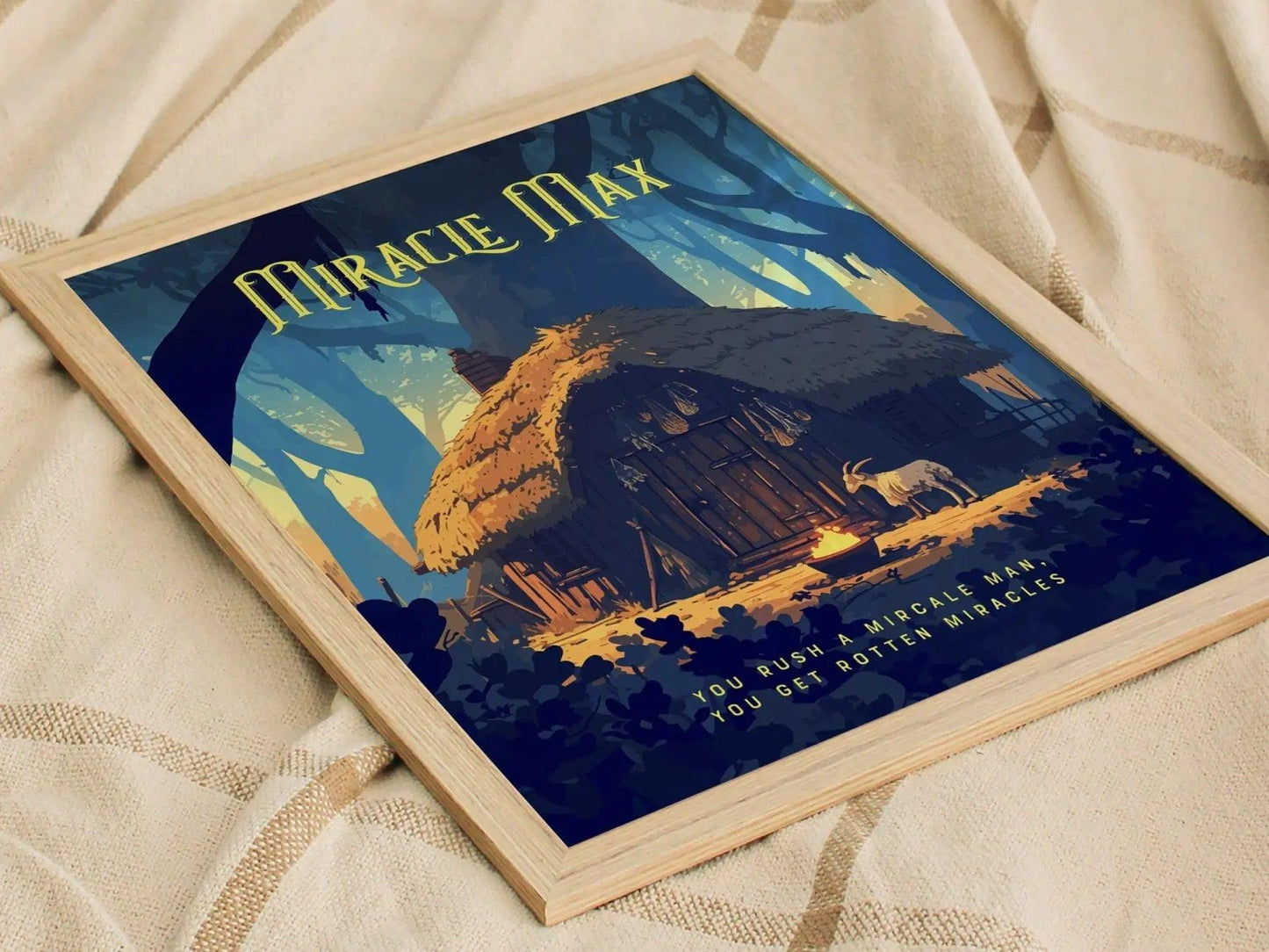 Miracle Max, Princess Bride Collection, Framed Wall Art | Witchy Movie Poster Print Classic Fantasy Home Office Decor Gift Set 80s Nostalgia - Swell Scenes
