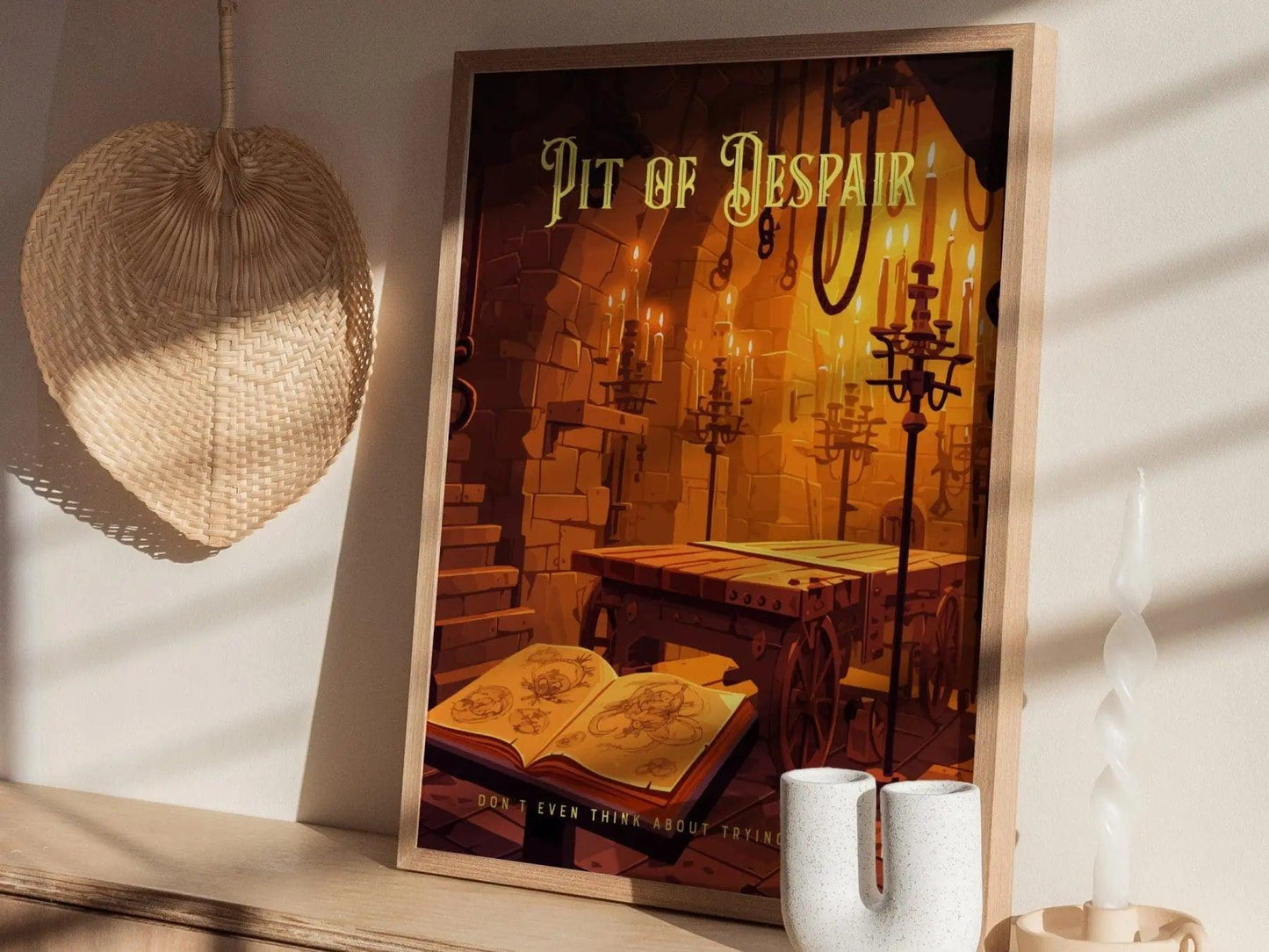 Pit of Despair, Princess Bride Collection, Framed Wall Art | Dungeon Classic Movie Poster Print Fantasy Home Office Decor Gift 80s Nostalgia - Swell Scenes
