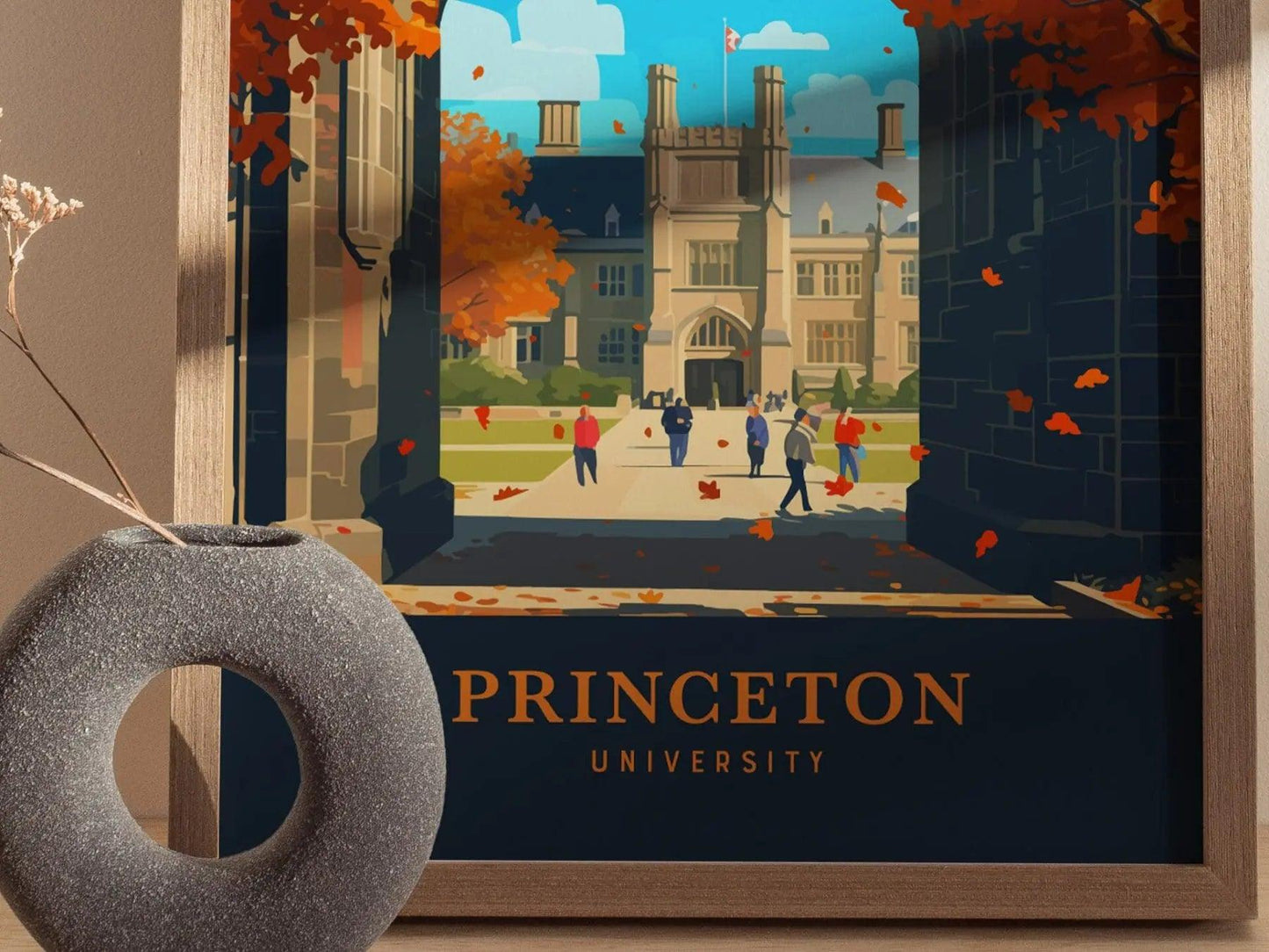 Princeton University, New Jersey Travel Print | College Campus Life Ivy League Alumni Wall Art Office Dorm Room Decor Poster Design Gift - Swell Scenes