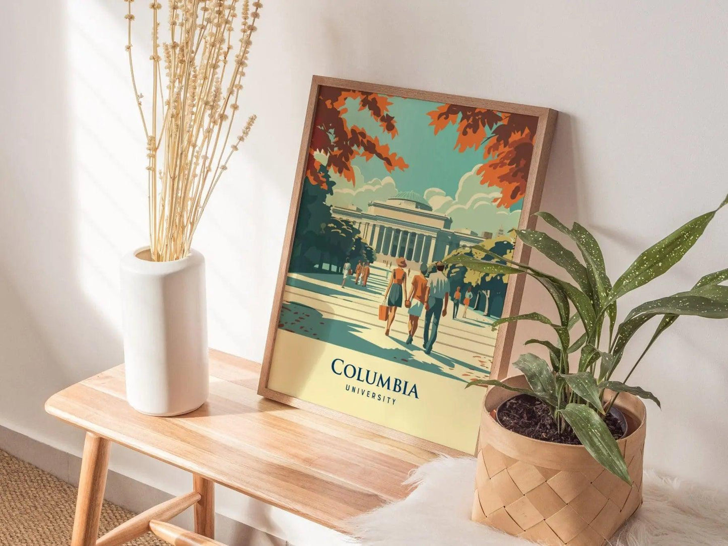 Columbia University, New York City, NY, Framed Travel Print | Low Library College Ivy League Alumni Wall Art Office Room Decor Poster Gift - Swell Scenes