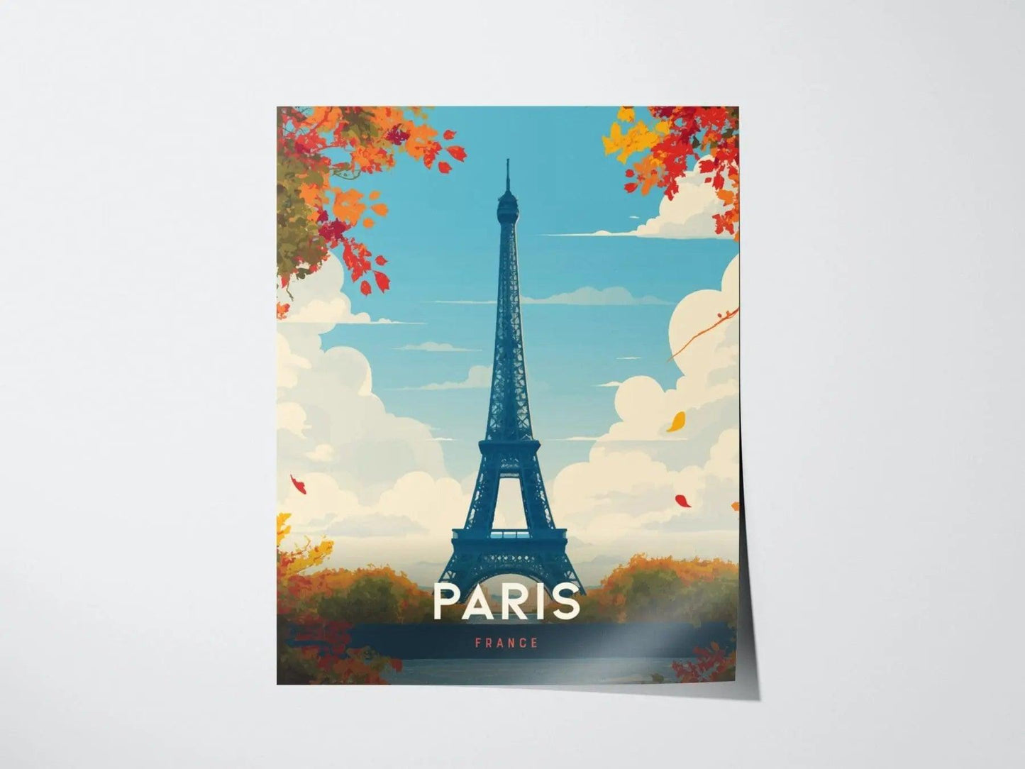 Paris Travel Print Wall Art, Eiffel Tower Paris France Travel Poster, Europe Travel Poster, Traveler Home Decor, Traveler Gift - Home Decor - Swell Scenes