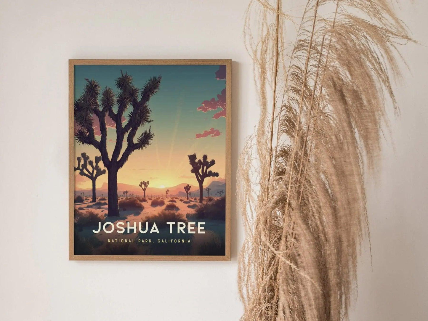 Joshua Tree California Travel Print Wall Art, Joshua Tree National Park Travel Poster, National Parks Traveler Gift, Airbnb Home Decor Art - Swell Scenes