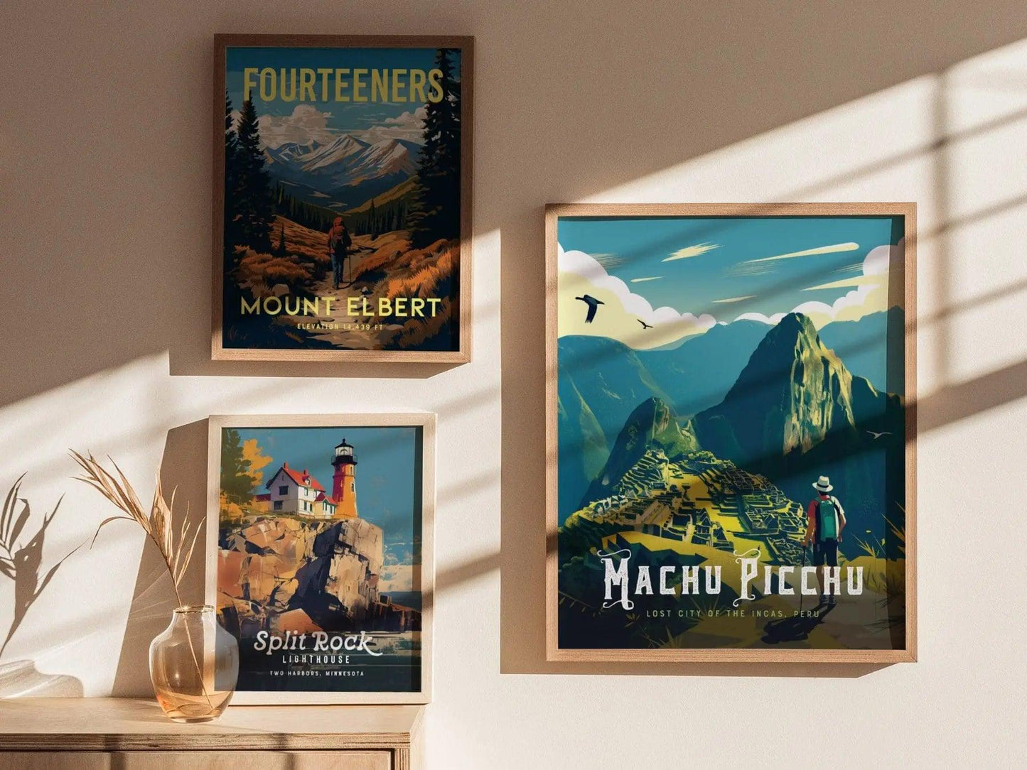 Inca Trail to Machu Picchu, Peru - Journey to the Lost City of the Incas Through Ancient Paths Poster | Peru Trendy Travel Poster for Airbnb - Swell Scenes