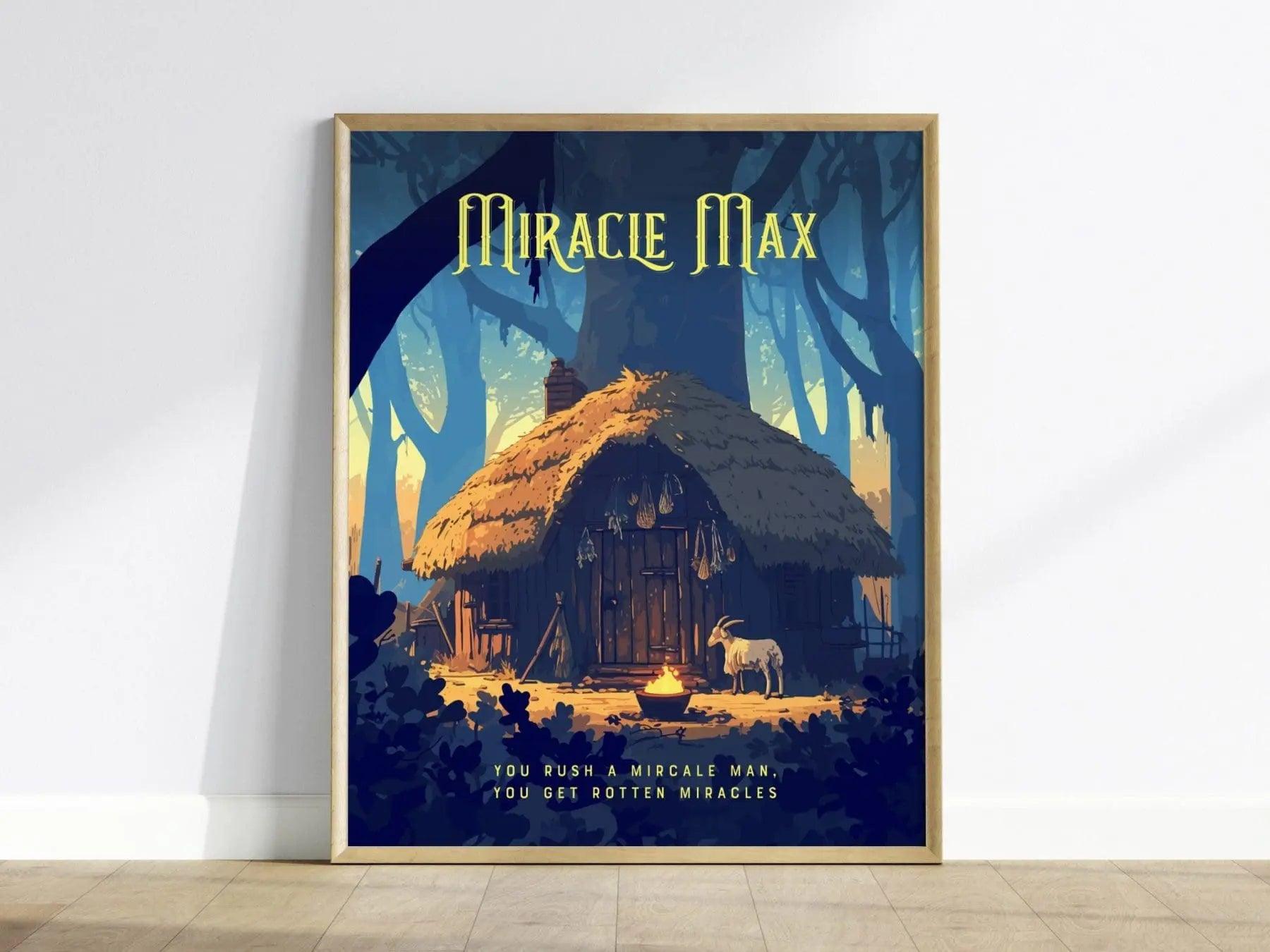 Miracle Max, Princess Bride Collection, Framed Wall Art | Witchy Movie Poster Print Classic Fantasy Home Office Decor Gift Set 80s Nostalgia - Swell Scenes