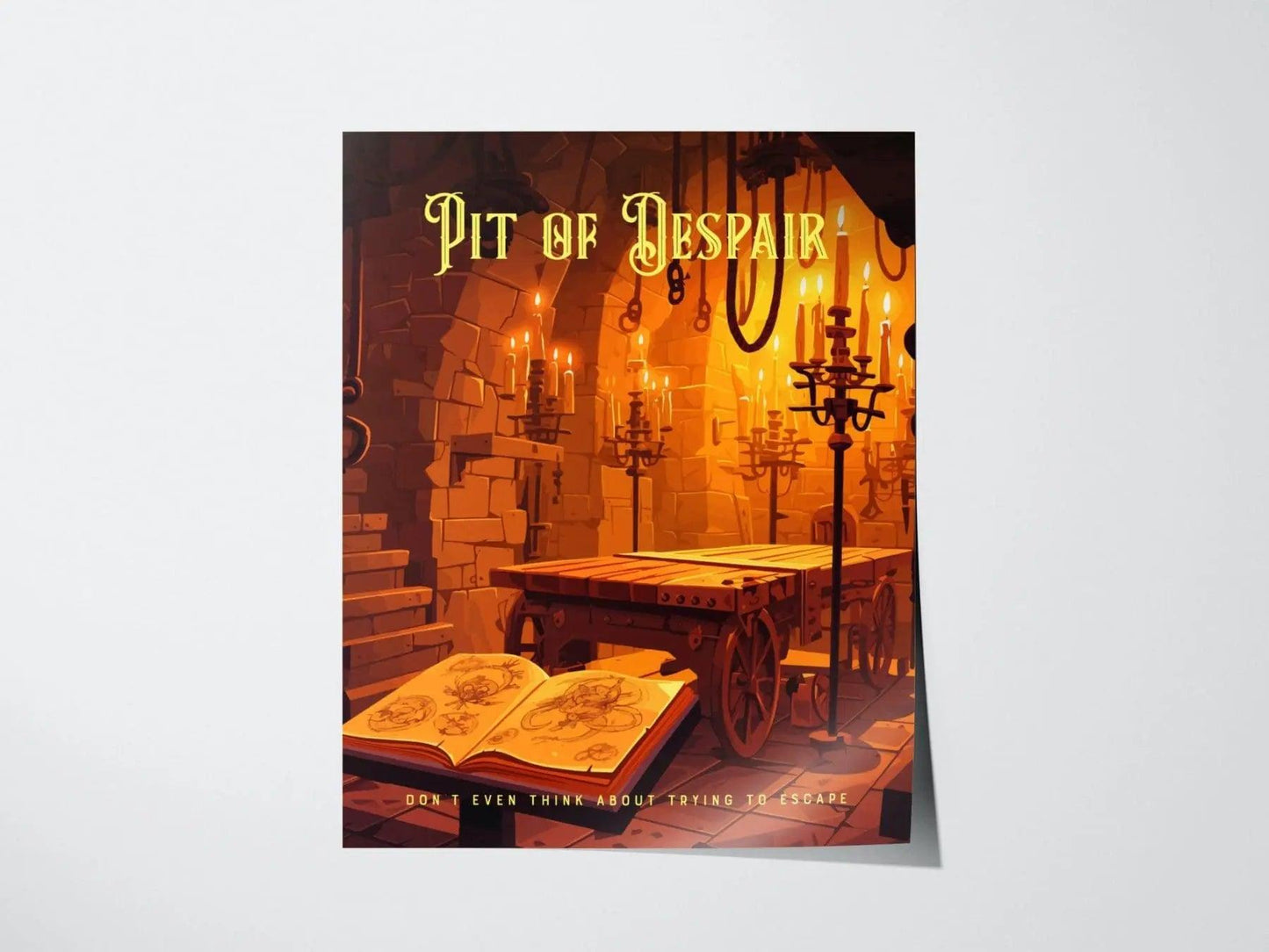 Pit of Despair, Princess Bride Collection, Framed Wall Art | Dungeon Classic Movie Poster Print Fantasy Home Office Decor Gift 80s Nostalgia - Swell Scenes