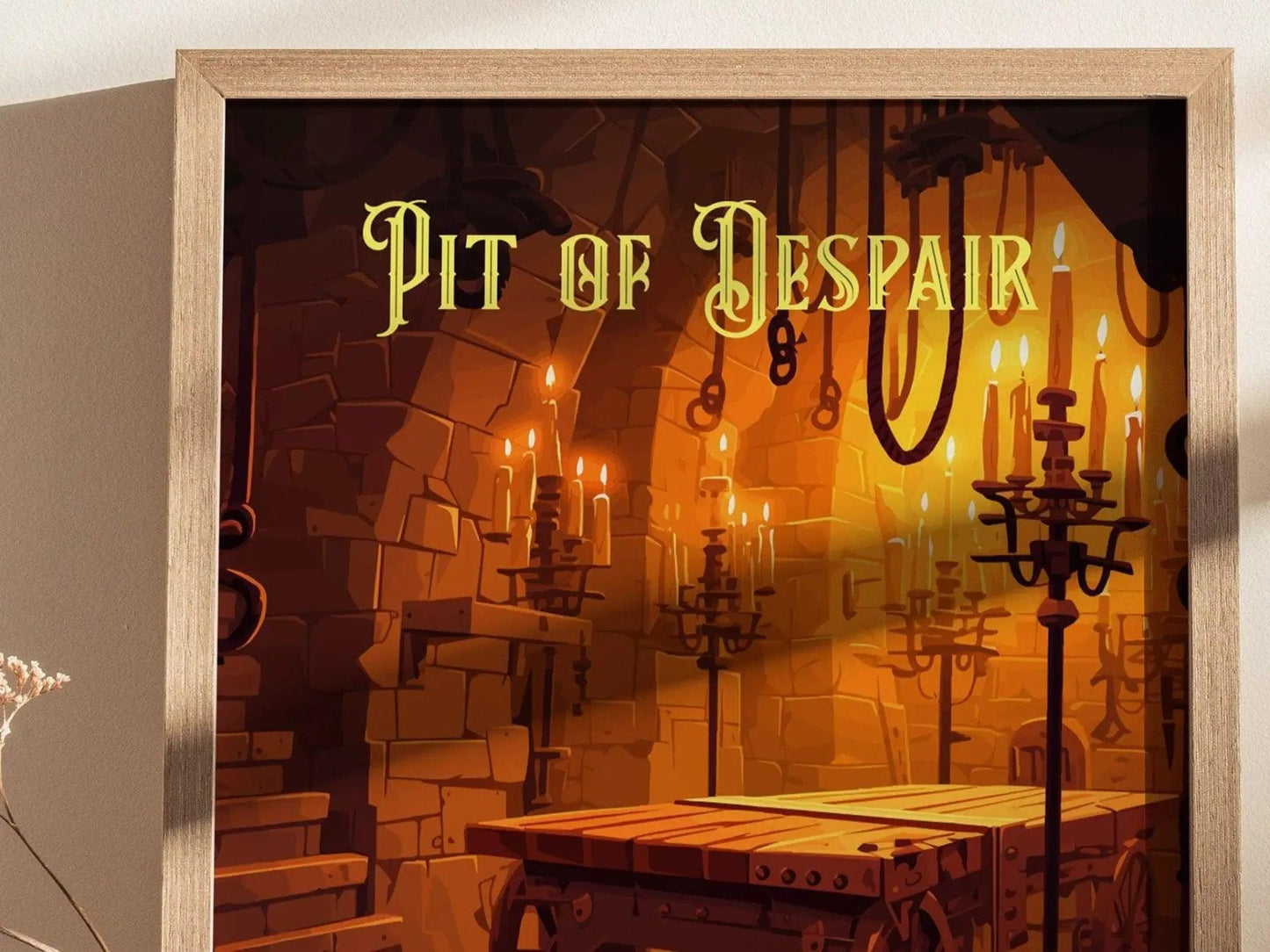 Pit of Despair, Princess Bride Collection, Framed Wall Art | Dungeon Classic Movie Poster Print Fantasy Home Office Decor Gift 80s Nostalgia - Swell Scenes