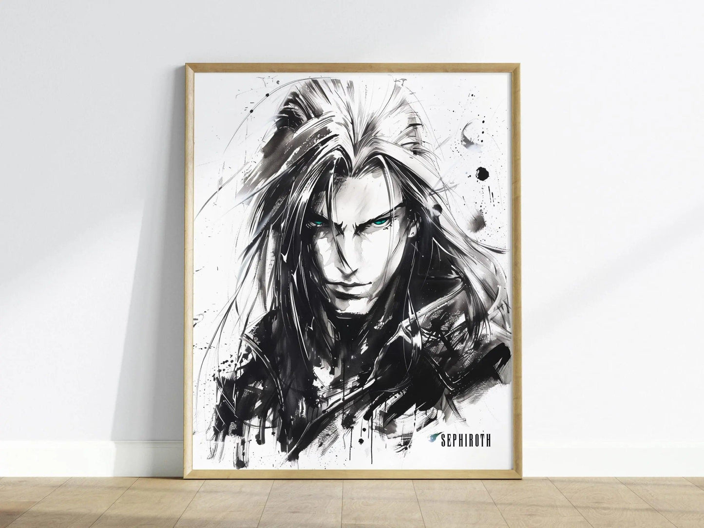Sephiroth Final Fantasy VII Framed Wall Art - Limited Edition Sephiroth Print, FF7 Poster, Final Fantasy VII Rebirth, Gamer Gift, Home Decor - Swell Scenes