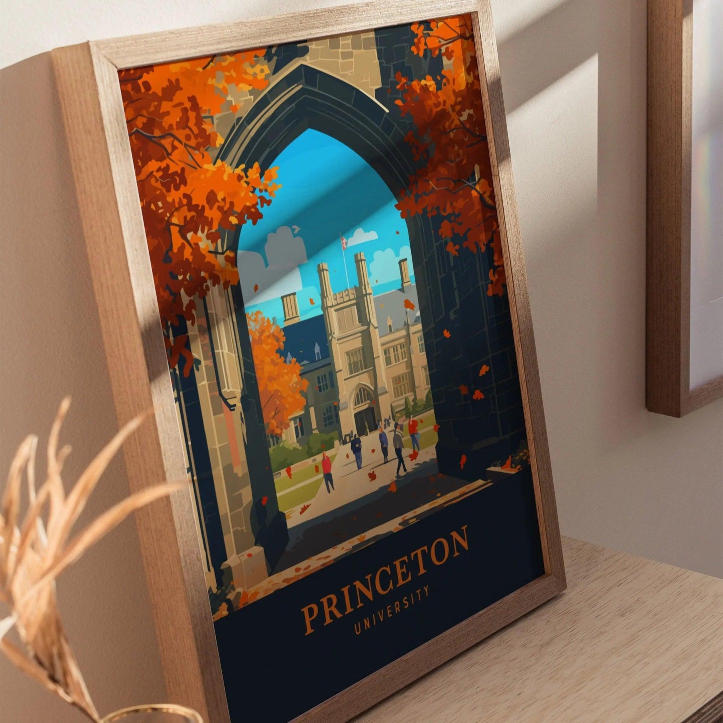 Princeton University, New Jersey Travel Print | College Campus Life Ivy League Alumni Wall Art Office Dorm Room Decor Poster Design Gift - Swell Scenes