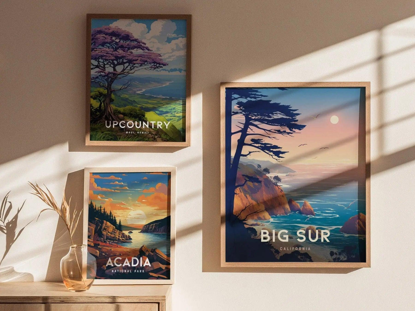 Big Sur Travel Print, California Big Sur Travel Poster, Travel Wall Art, Big Sur Artwork, California Travel Gift Wall Decor, Airbnb Decor - Swell Scenes