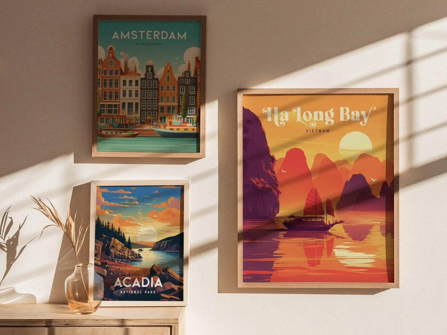 Ha Long Bay Vietnam Travel Print, Ha Long Bay Island Poster Print, Ha Long Bay Wall Art, Vietnam Ha Long Bay Island Wall Decor - Home Decor - Swell Scenes