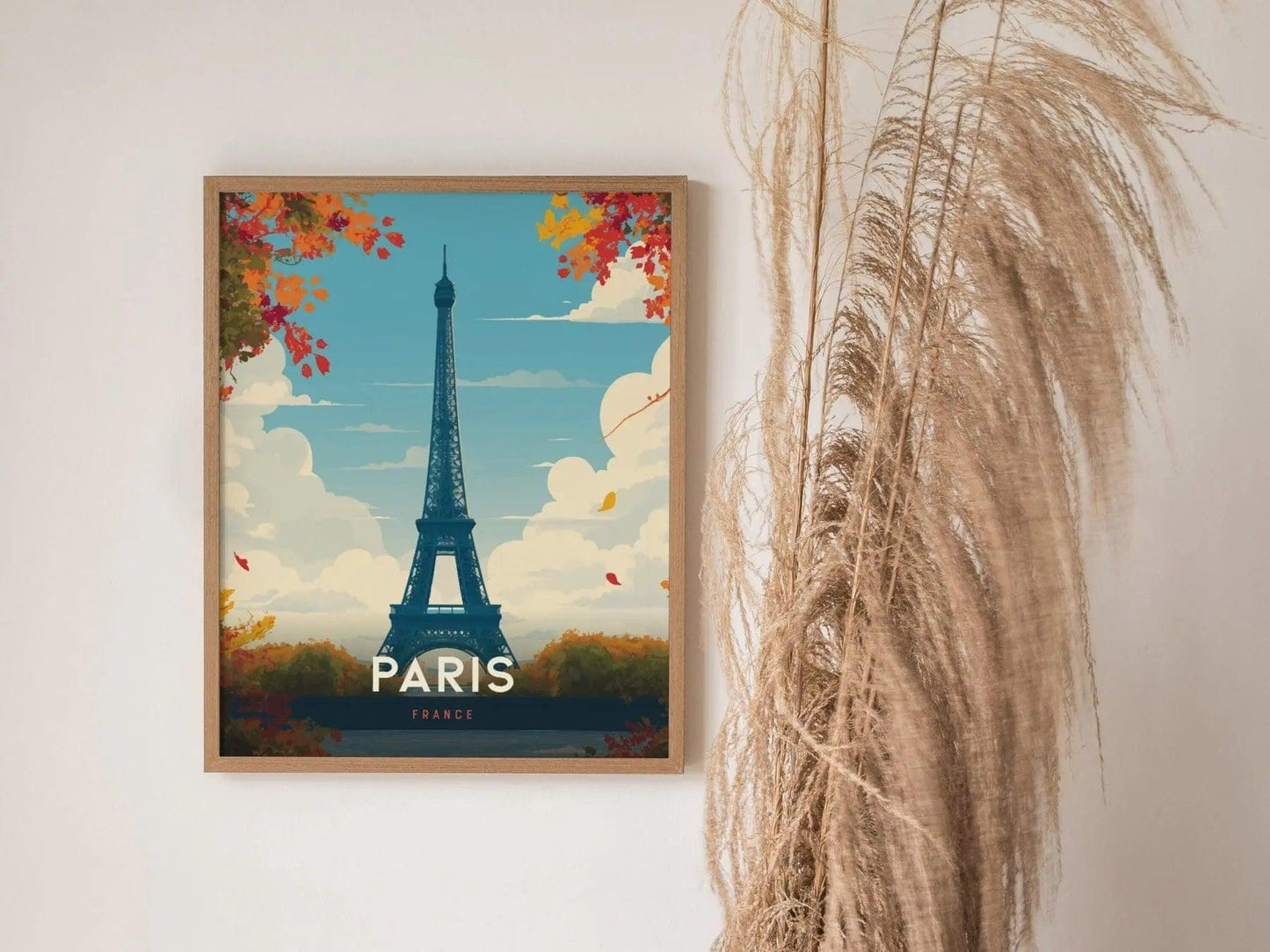 Paris Travel Print Wall Art, Eiffel Tower Paris France Travel Poster, Europe Travel Poster, Traveler Home Decor, Traveler Gift - Home Decor - Swell Scenes