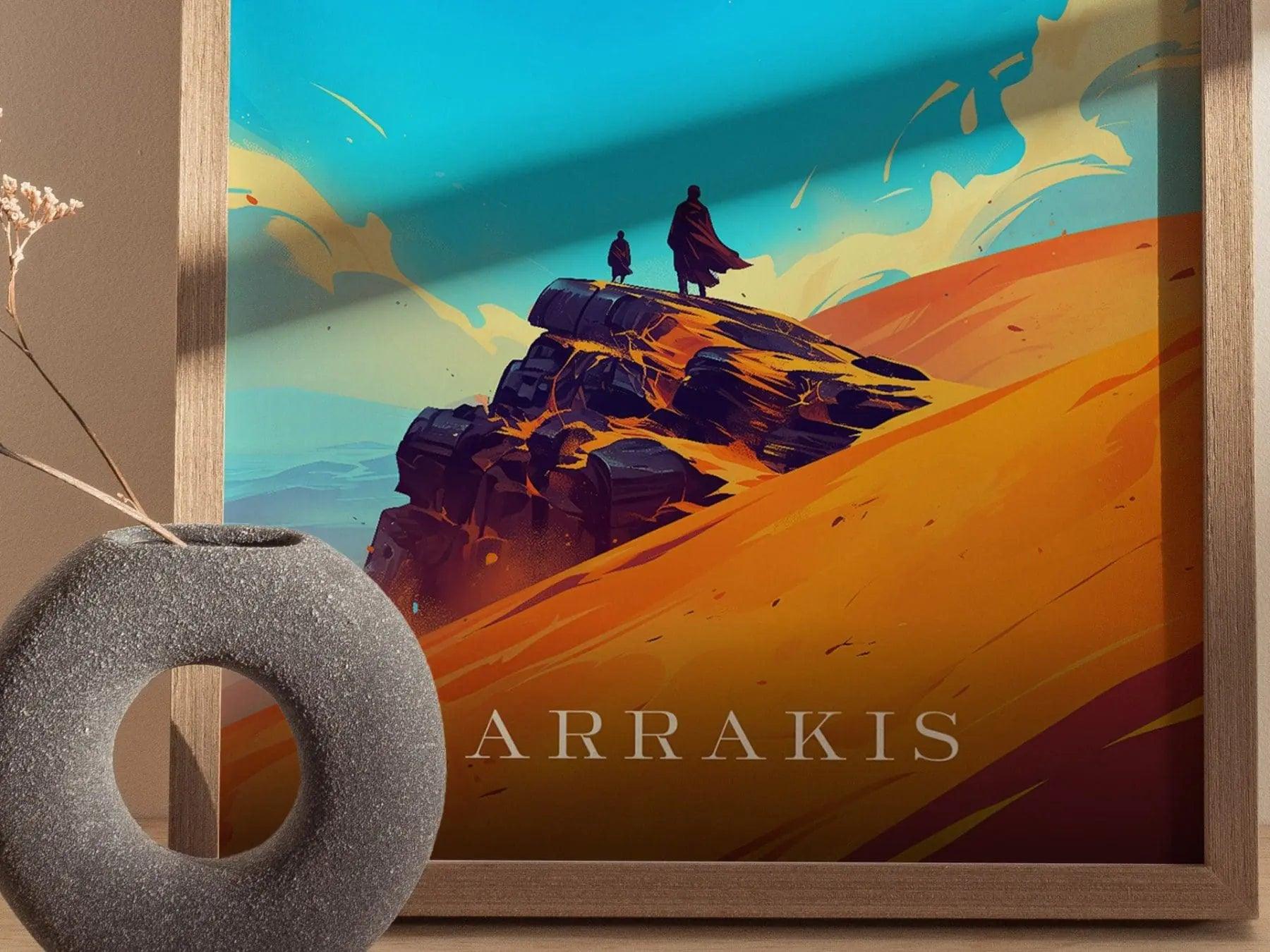 Dune Arrakis Poster 2021 2024, Minimalist Poster, Dune Poster, Dune Movie Print, Timothée Chalamet, Zendaya, Oscar Isaac, Josh Brolin, Decor - Swell Scenes