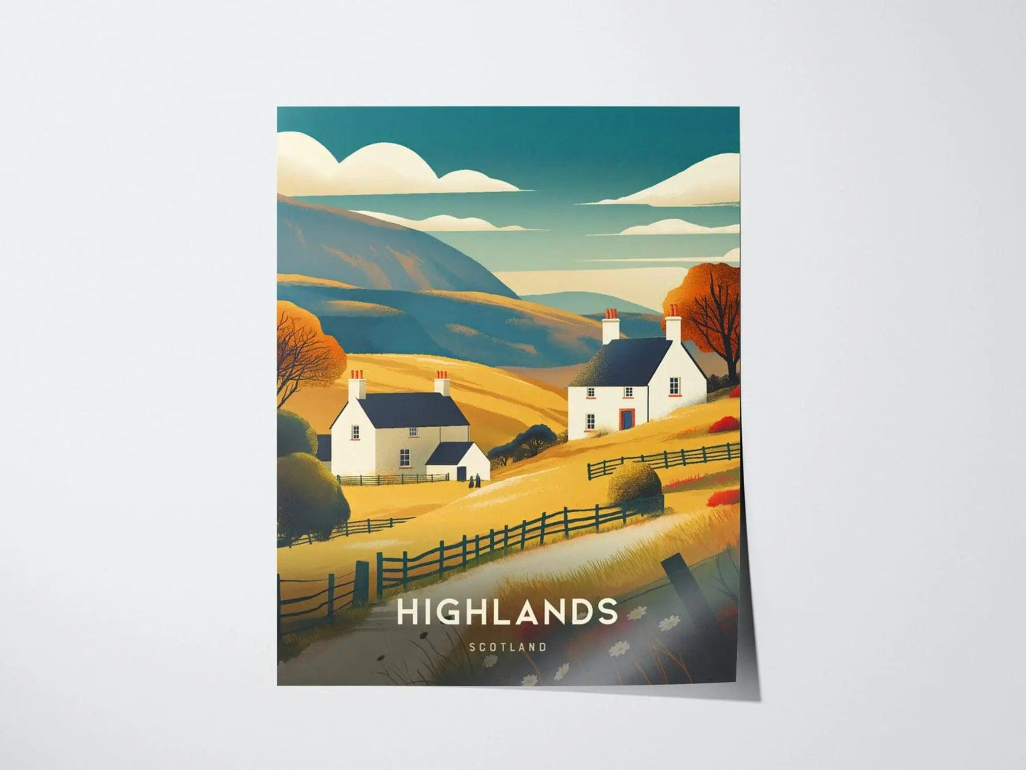 Scotland Highlands Framed Travel Print, Scottish Highlands Poster Print, Highlands Scotland Wall Art, Scotland Edinburgh Wall Home Decor Art - Swell Scenes