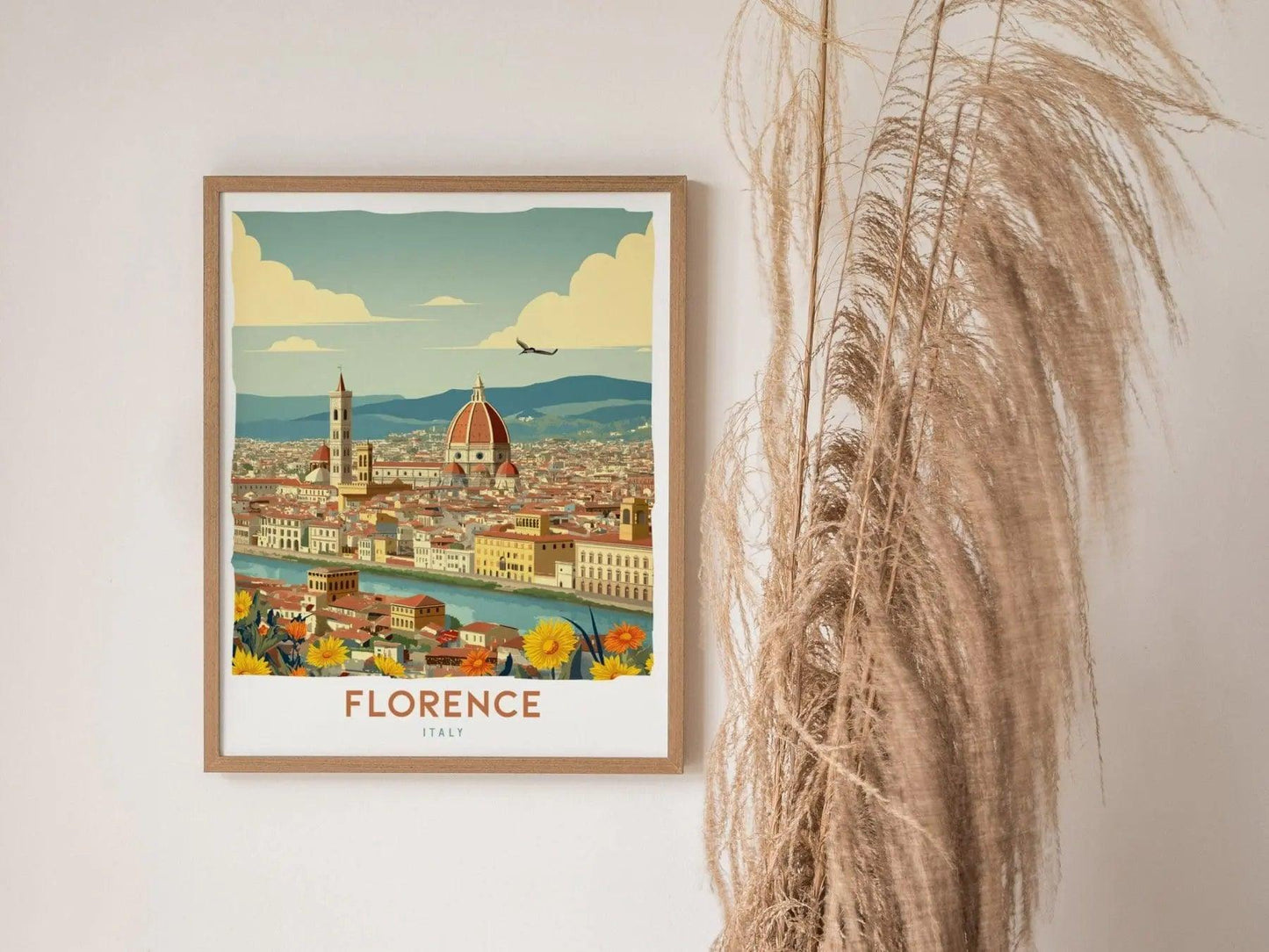 Florence Travel Print, Florence City Italy Travel Poster Print, Italy Florence City Wall Art, Florence Italian Travel Poster, Home Decor Art - Swell Scenes