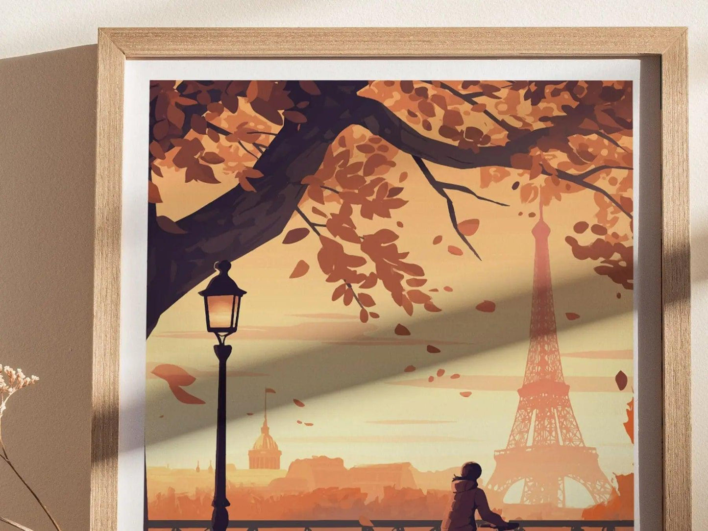 Paris Travel Print Framed Wall Art, Eiffel Tower Paris France Travel Poster, Europe Travel Poster, Traveler Home Decor, France Traveler Gift - Swell Scenes