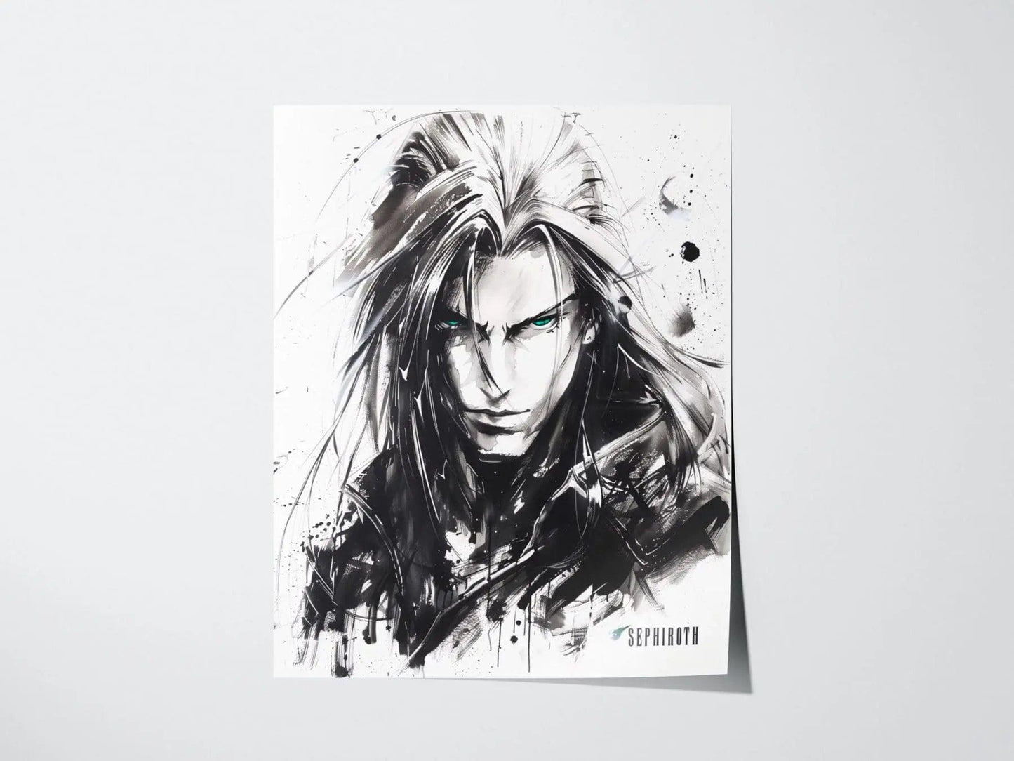 Sephiroth Final Fantasy VII Framed Wall Art - Limited Edition Sephiroth Print, FF7 Poster, Final Fantasy VII Rebirth, Gamer Gift, Home Decor - Swell Scenes