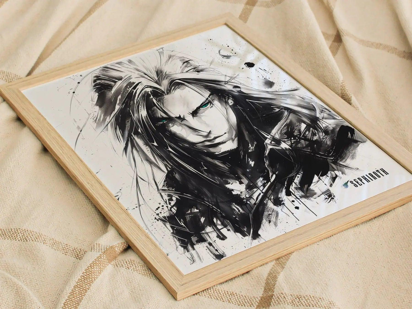 Sephiroth Final Fantasy VII Framed Wall Art - Limited Edition Sephiroth Print, FF7 Poster, Final Fantasy VII Rebirth, Gamer Gift, Home Decor - Swell Scenes