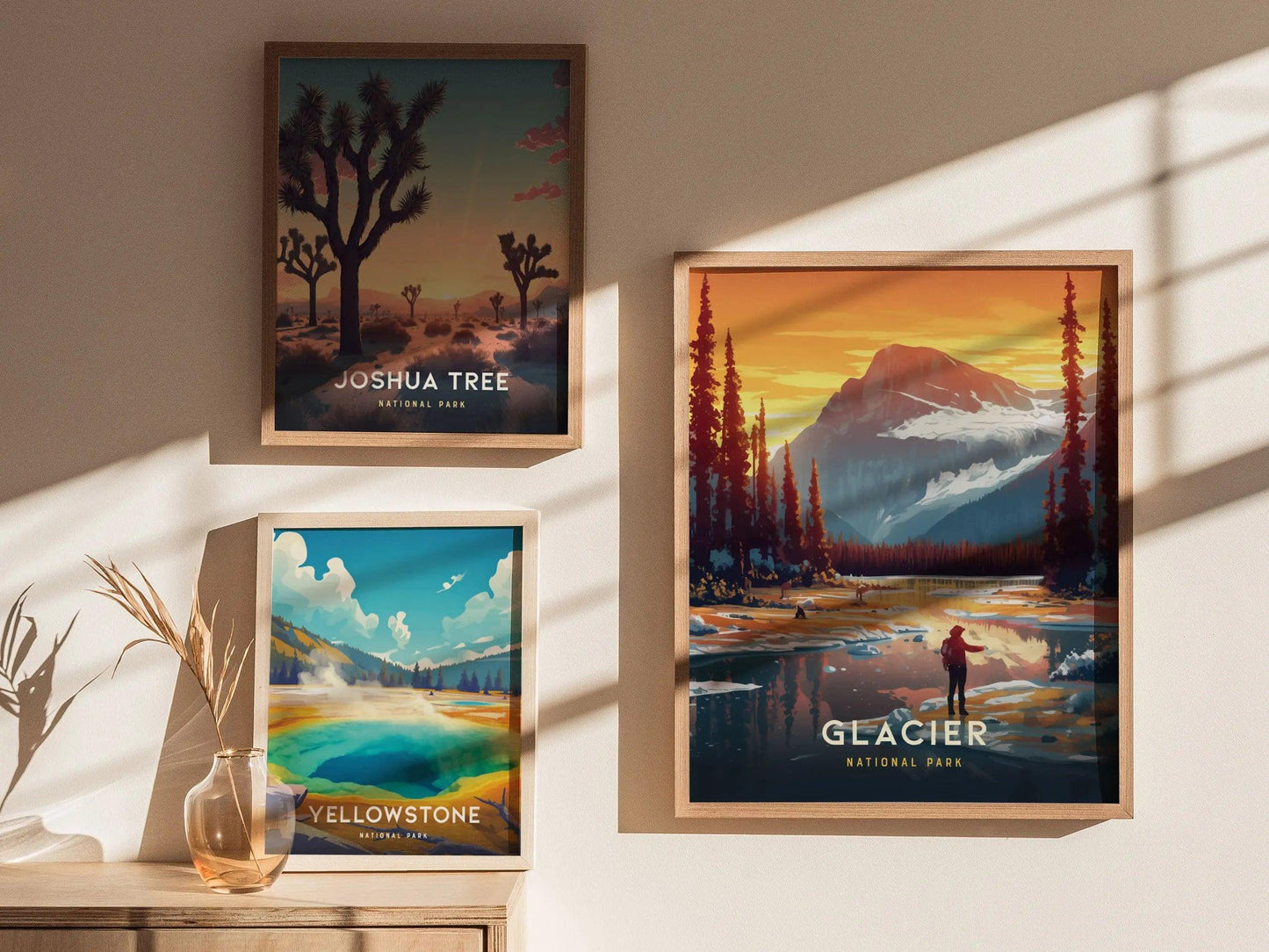 Glacier National Park Framed Travel Print, Glacier Poster Print, National Parks Glacier Art, National Parks Poster, National Parks Travel - Swell Scenes