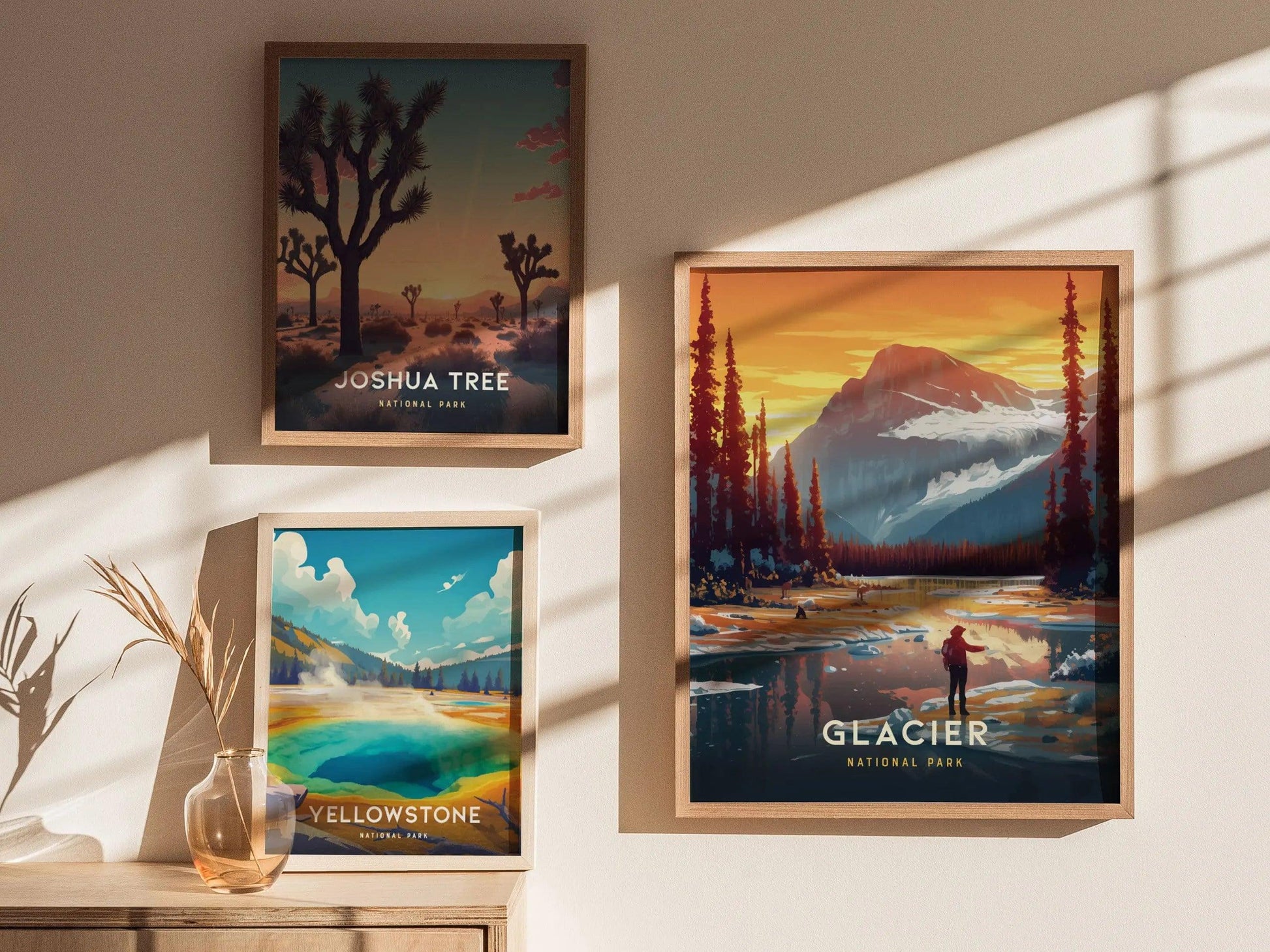 Glacier National Park Framed Travel Print, Glacier Poster Print, National Parks Glacier Art, National Parks Poster, National Parks Travel - Swell Scenes