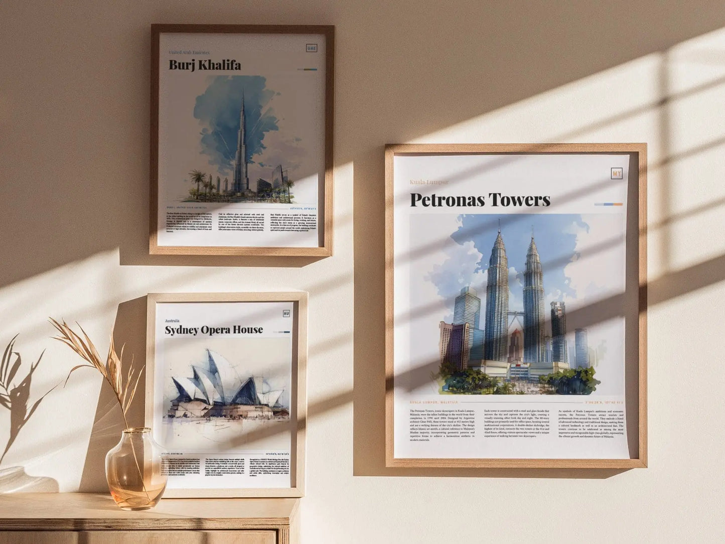 Kuala Lumpur Skyline Framed Poster, Petronas Towers Malaysia Poster, Kuala Lumpur Art, Kuala Lumpur Print, Malaysia Petronas Towers Decor - Swell Scenes