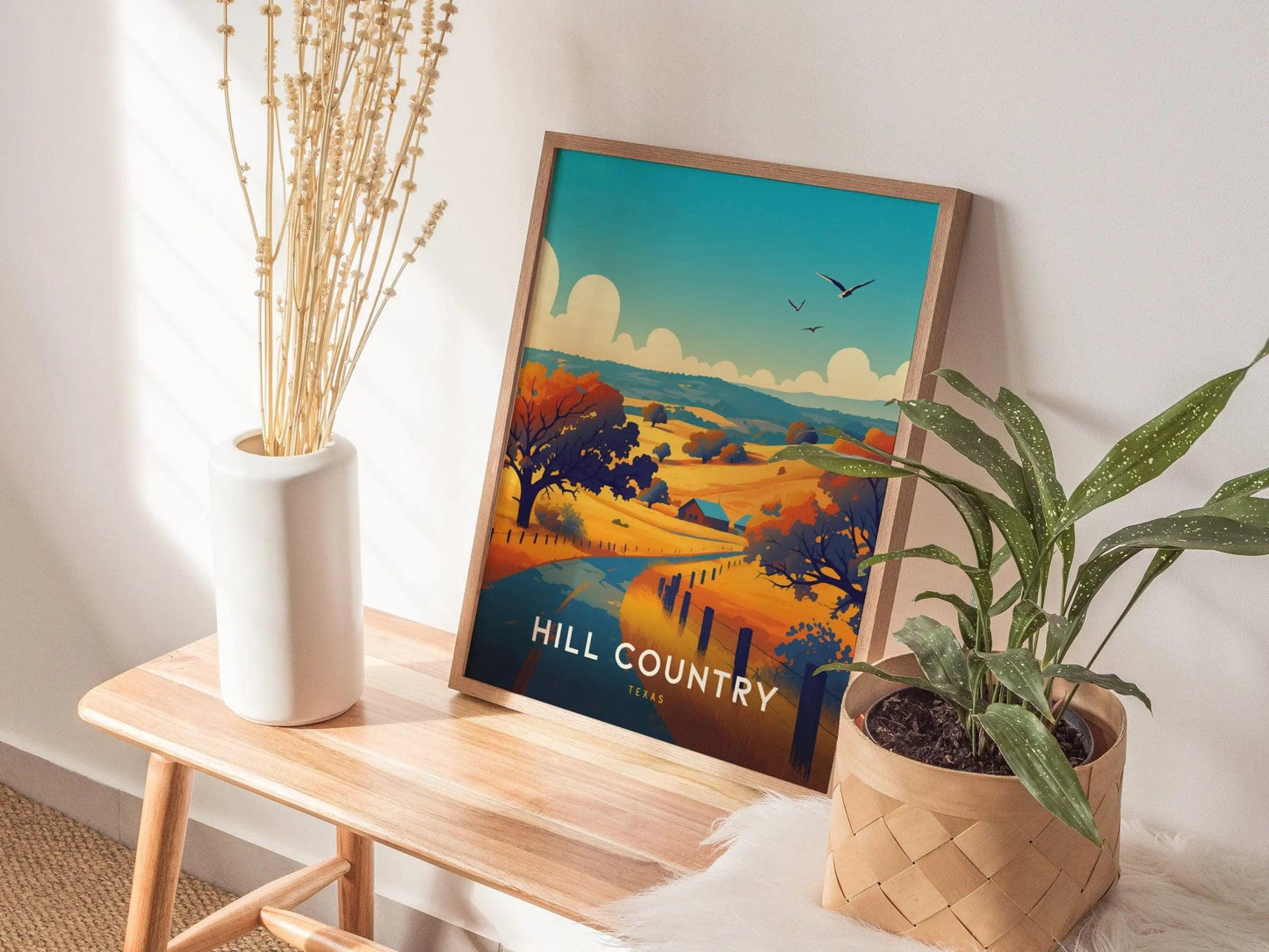 Hill Country Austin Texas Framed Print, Austin Hill Country, Texas Poster, Hill Country Art, Austin Artwork, Austin Hill Country Home Decor - Swell Scenes