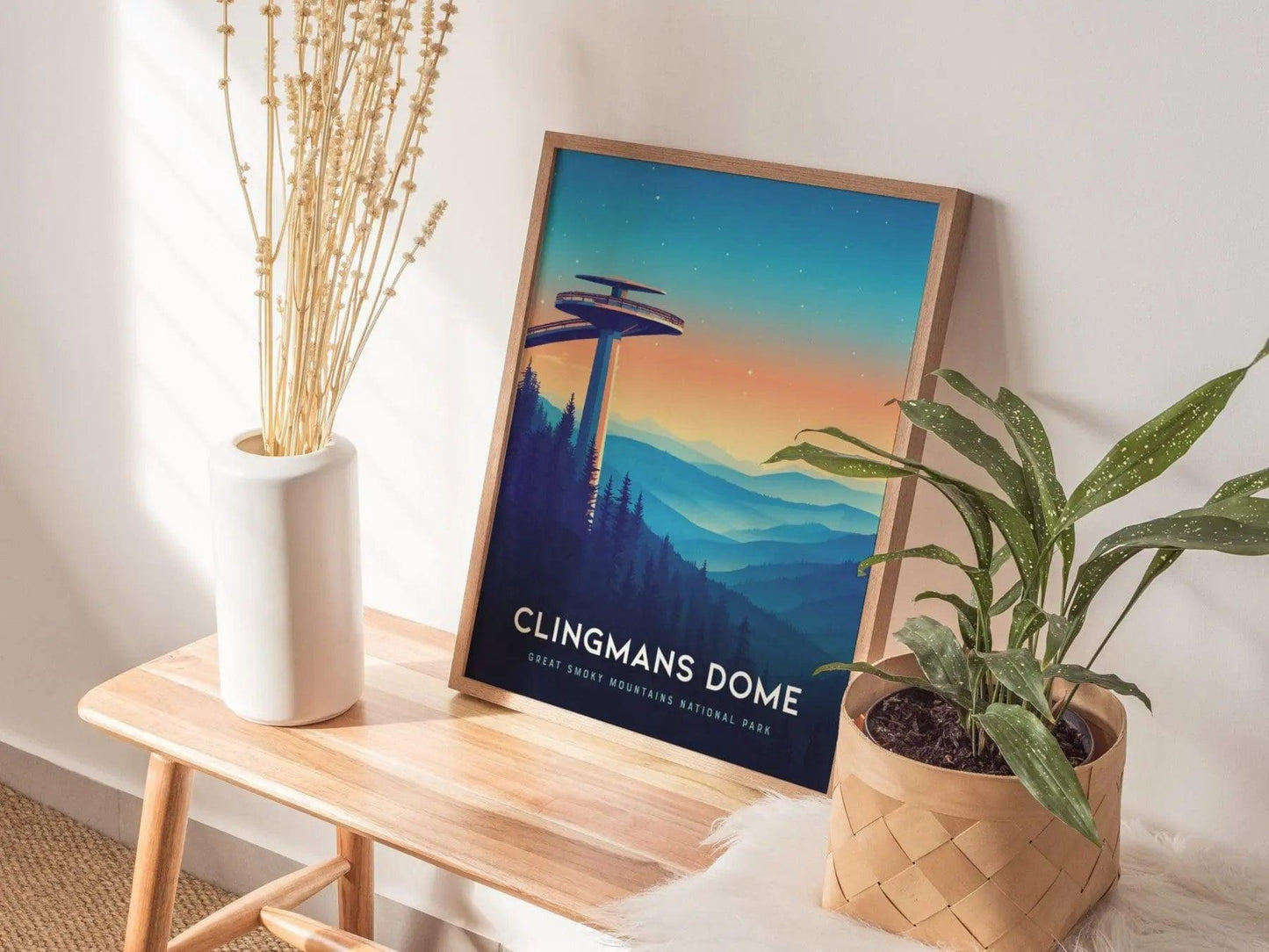 Clingmans Dome at Great Smoky Mountains National Park Framed Travel Print, Great Smoky Mountain National Park Travel Poster, Clingmans Trail - Swell Scenes