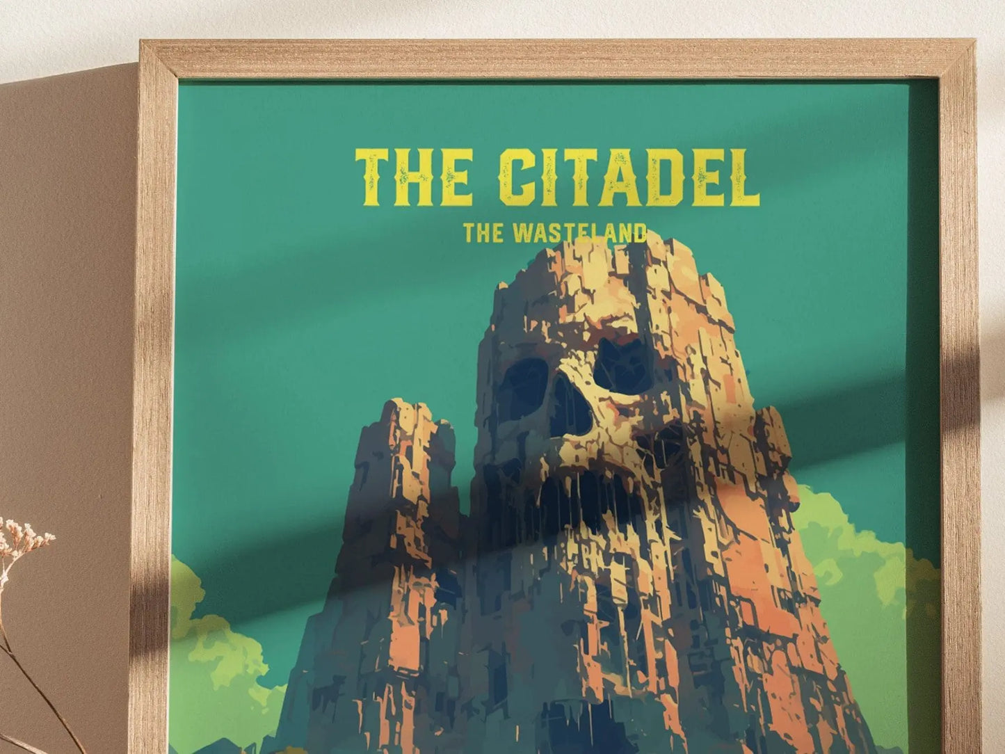 The Citadel, The Wasteland, Mad Max Framed Wall Art - Fury Road Thunderdome Furiosa Post Apocalyptic Poster Travel Print Man Cave Decor Set - Swell Scenes