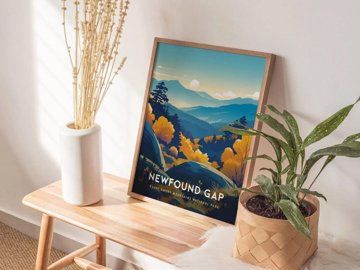 Newfound Gap Great Smoky Mountains National Park Framed Travel Print, Great Smoky Mountain National Park Travel Poster, Newfound Gap Decor - Swell Scenes