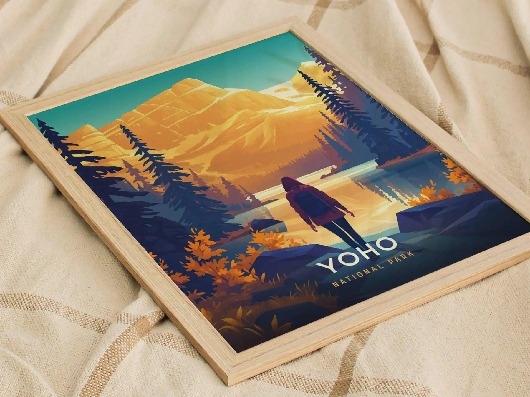 Yoho National Park framed print laying flat