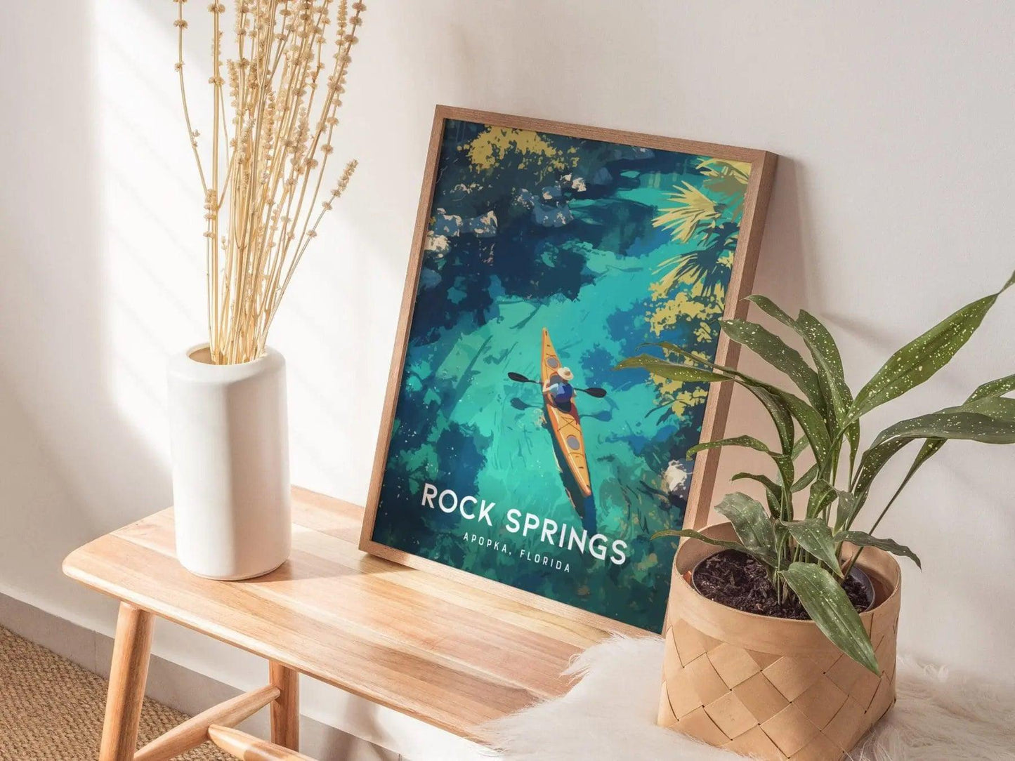 Kelly Park Rock Springs Run, Apopka, Florida - Orlando Wall Art Wekiwa River Poster Central FL Travel Print Home Decor Nature Kayaker Gift - Swell Scenes