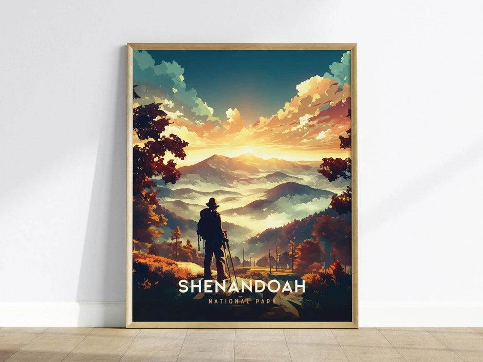 Shenandoah National Park Poster, Blue Ridge Mountains Wall Art, Virginia Nature Print, Framed/Unframed Park Artwork, Shenandoah Valley Gift - Swell Scenes