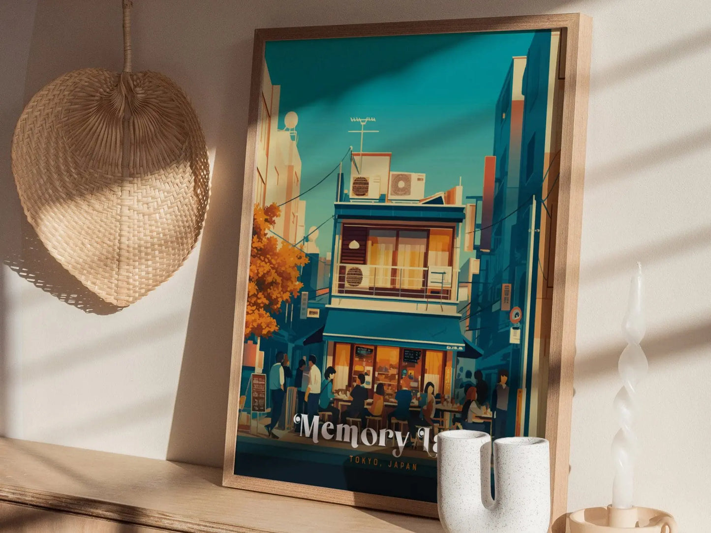 Memory Lane Tokyo Poster, Japanese Alley Wall Art, Framed/Unframed Tokyo Street Scene Print, Memory Lane Art, Urban Japan Tokyo Decor Gift - Swell Scenes