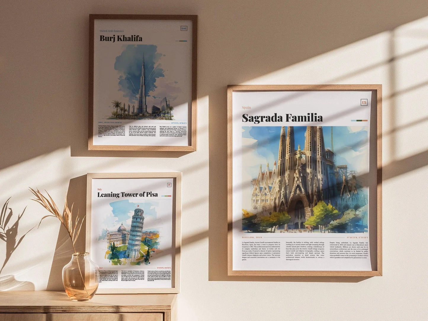 Sagrada Familia Framed Travel Poster, Barcelona Spain Travel Poster, Architecture Series, Barcelona Spain Travel Art, Barcelona Spain Gift - Swell Scenes