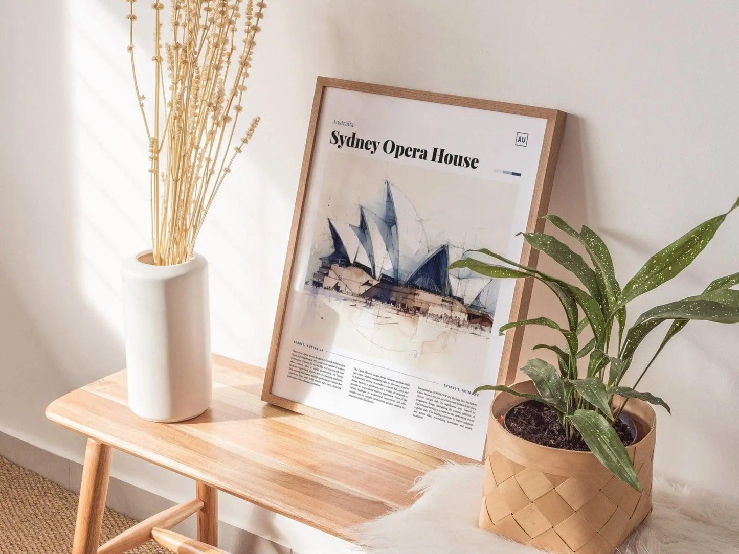Sydney Framed Travel Print, Sydney Poster, Sydney Wall Art, Sydney Art Print, Sydney Skyline, Sydney Opera House, Architecture Series Decor - Swell Scenes