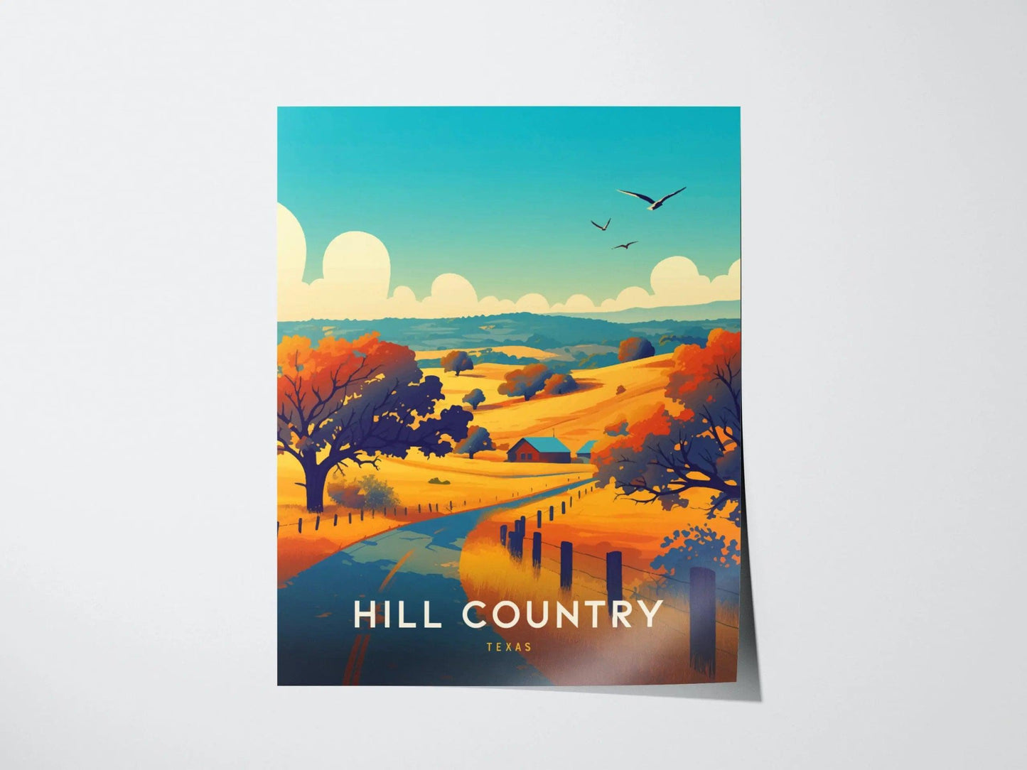Hill Country Austin Texas Framed Print, Austin Hill Country, Texas Poster, Hill Country Art, Austin Artwork, Austin Hill Country Home Decor - Swell Scenes
