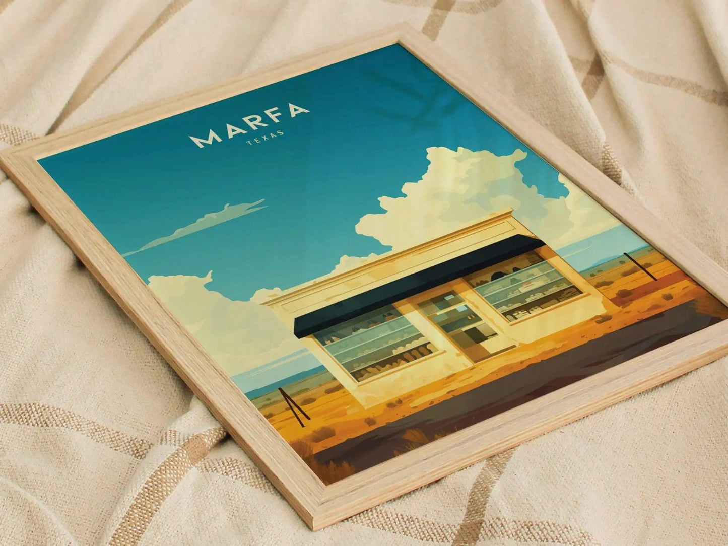 Marfa Texas Framed Print, Marfa Prada Store, Marfa Texas Poster, Marfa TX Print, Marfa Texas Art, Marfa Artwork, Marfa Texas Airbnb Decor - Swell Scenes