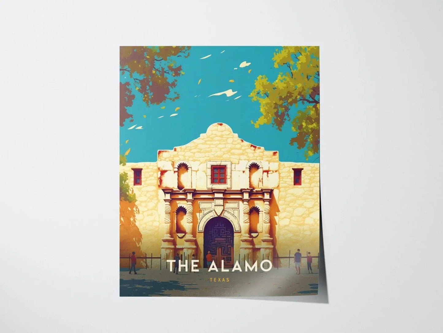 The Alamo Texas Framed Print, San Antonio Texas Poster, The Alamo TX Print, San Antonio Texas Art, Alamo Artwork, San Antonio Airbnb Decor - Swell Scenes
