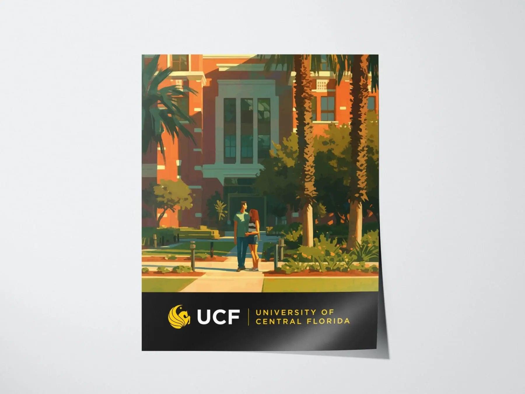 UCF Grad Gift, University of Central Florida Graduation Decor, UCF Alumni Wall Art, UCF Knights Graduate Poster, College Campus Print Design - Swell Scenes
