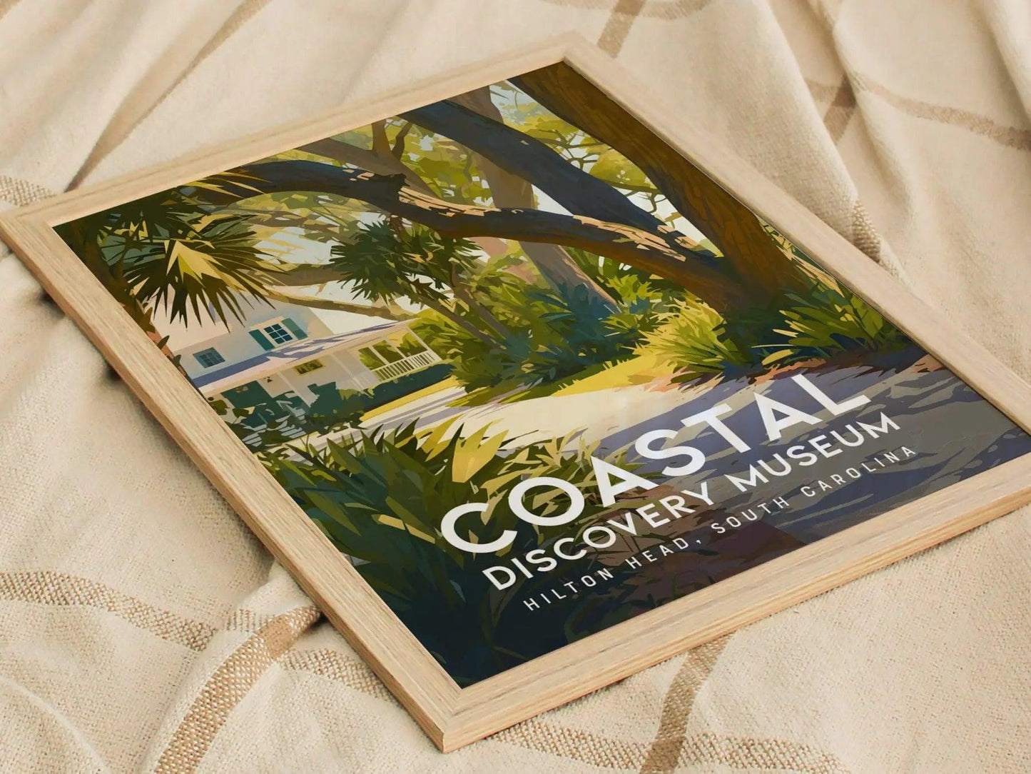 Coastal Discovery Museum, Hilton Head Island, South Carolina Wall Art - SC Historic Travel Poster Print Southeast Nature Home Decor Gift Set - Swell Scenes