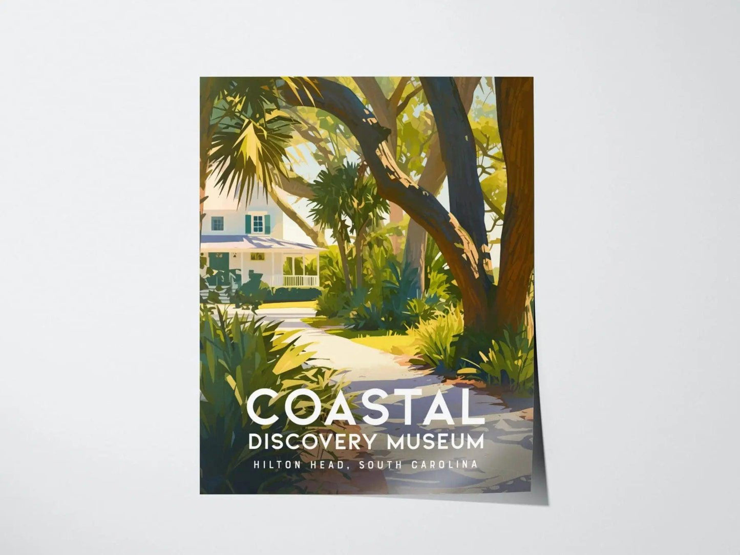Coastal Discovery Museum, Hilton Head Island, South Carolina Wall Art - SC Historic Travel Poster Print Southeast Nature Home Decor Gift Set - Swell Scenes