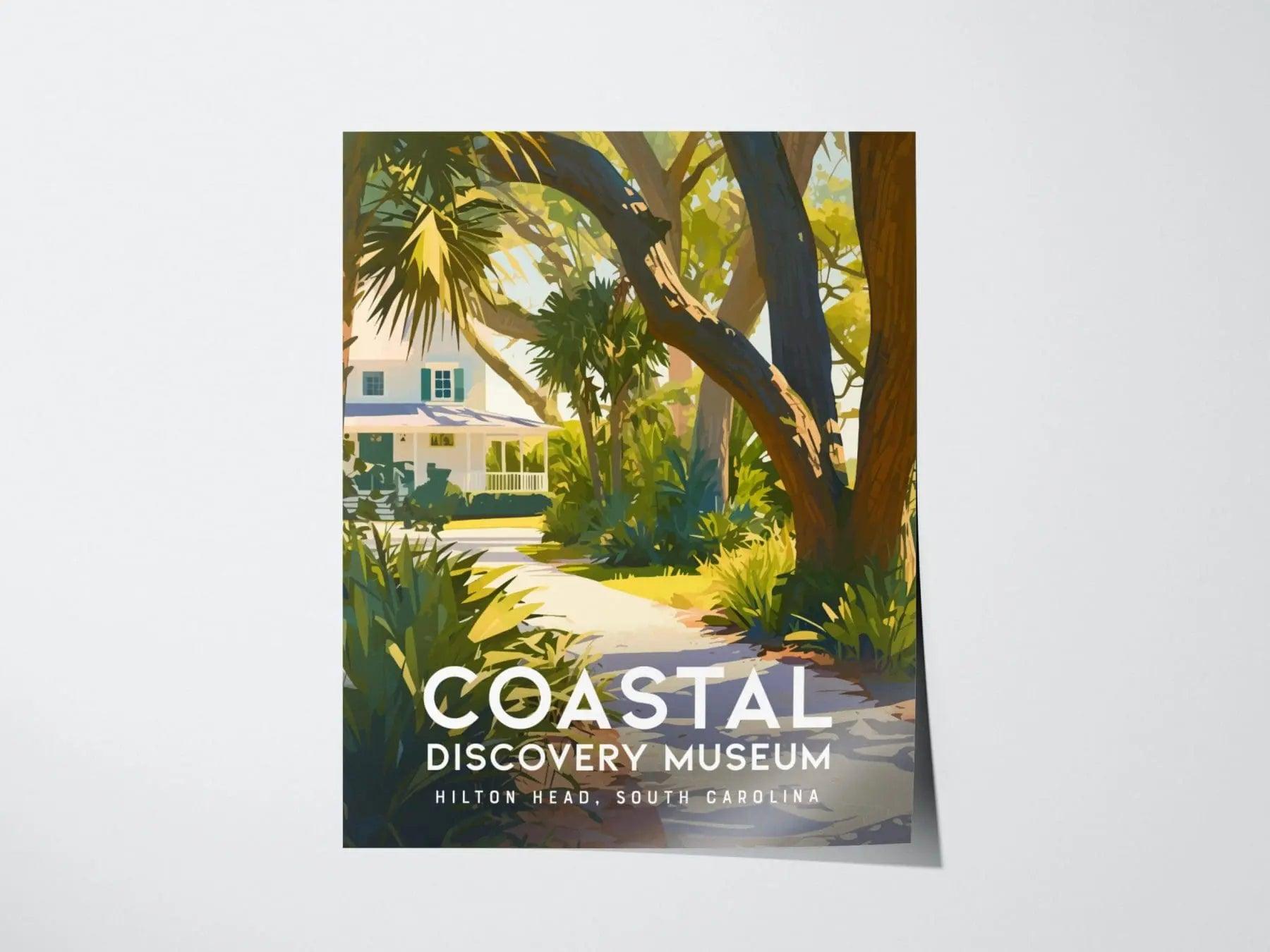 Coastal Discovery Museum, Hilton Head Island, South Carolina Wall Art - SC Historic Travel Poster Print Southeast Nature Home Decor Gift Set - Swell Scenes