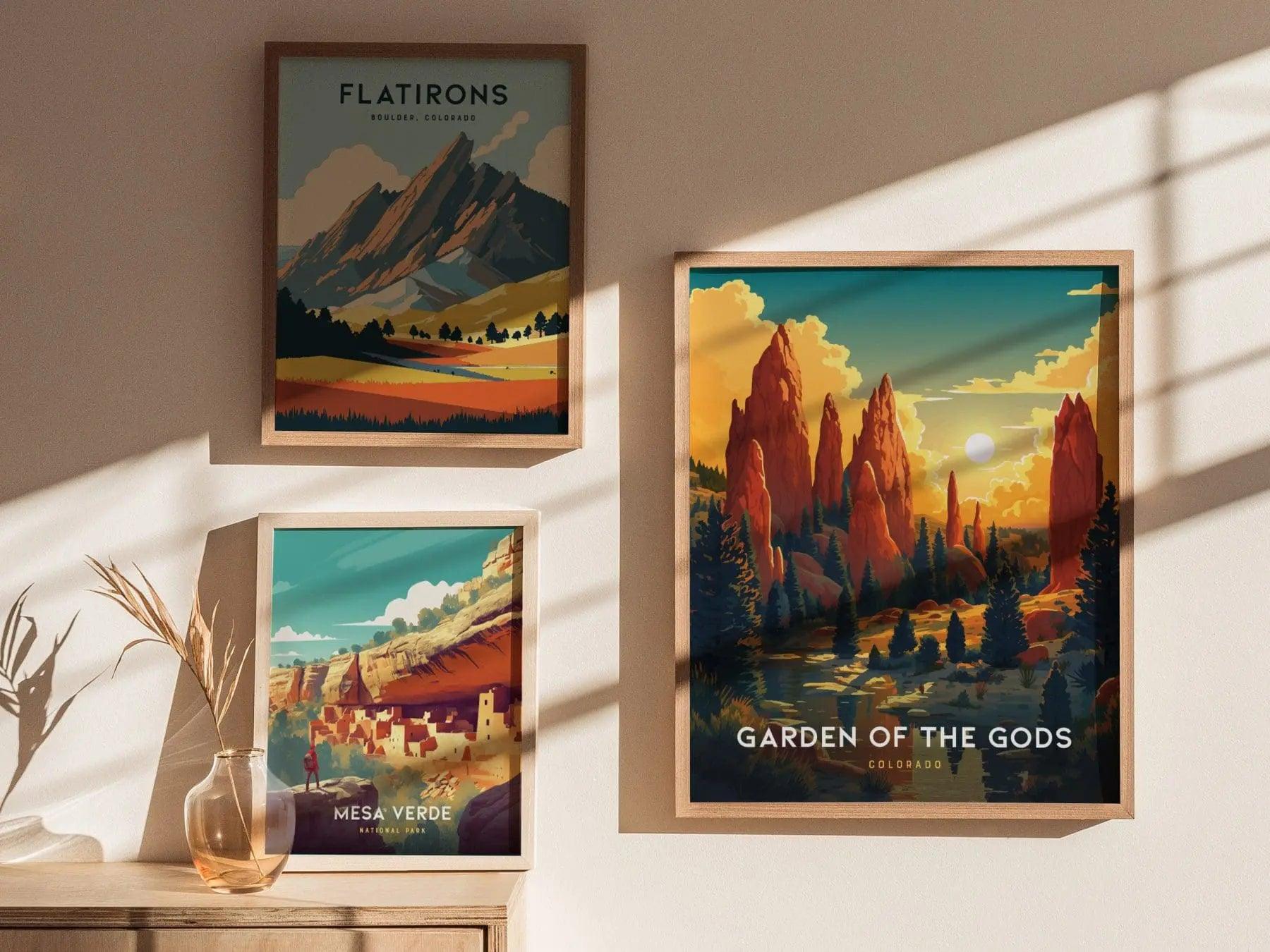 Garden of the Gods Colorado Poster, Scenic Park Wall Art, Framed/Unframed Landscape Print, Nature Hiking Decor, Colorado Springs Decor Gift - Swell Scenes