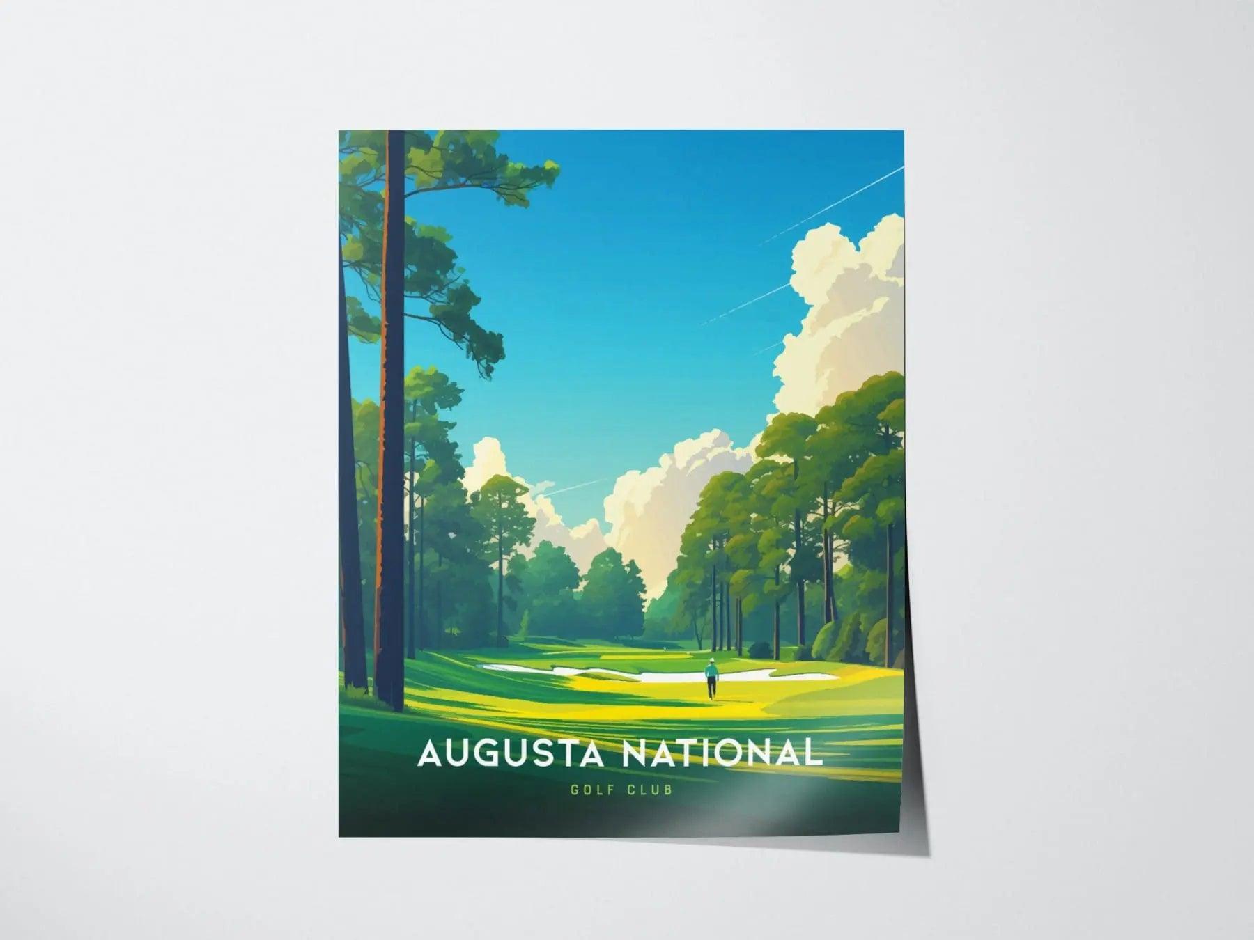 Augusta National Golf Course Poster, Georgia Golf Course Art, Framed/Unframed Golf Course Print, Golfer Gift, Fathers Day Gift, Golf Decor - Swell Scenes